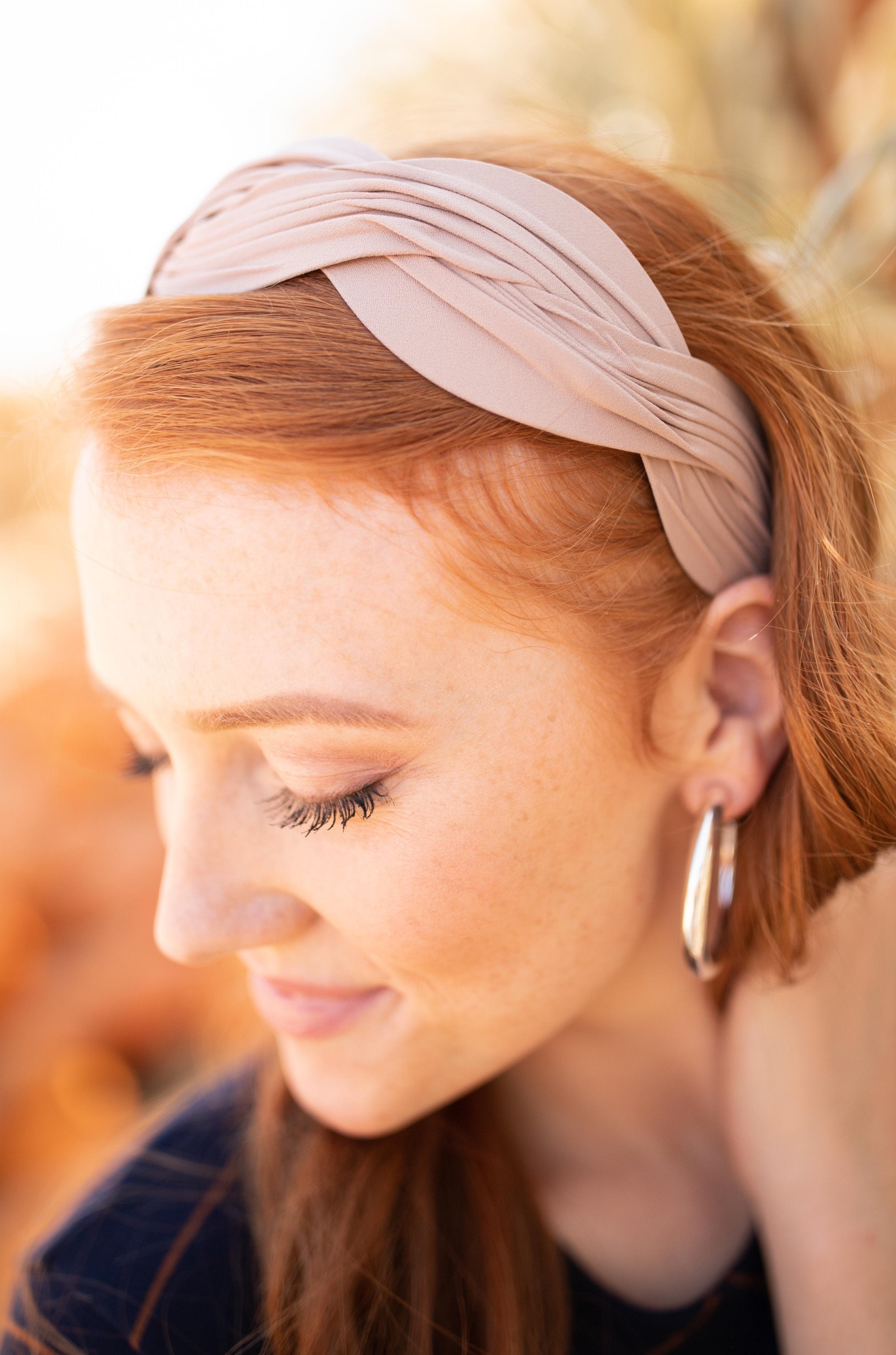 Double Dutch Headband in Taupe