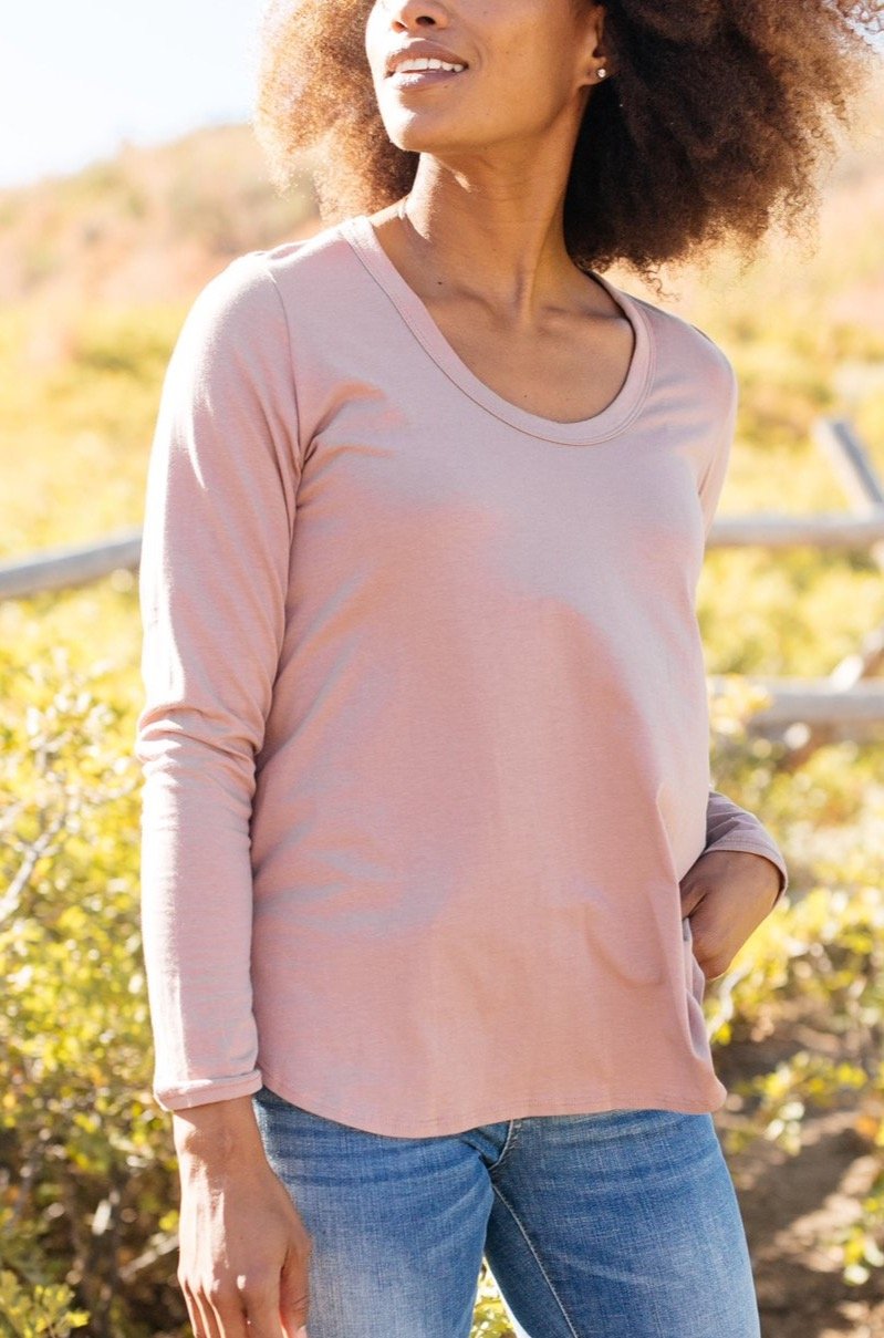 Every Girl's Favorite Basic Top in Mauve