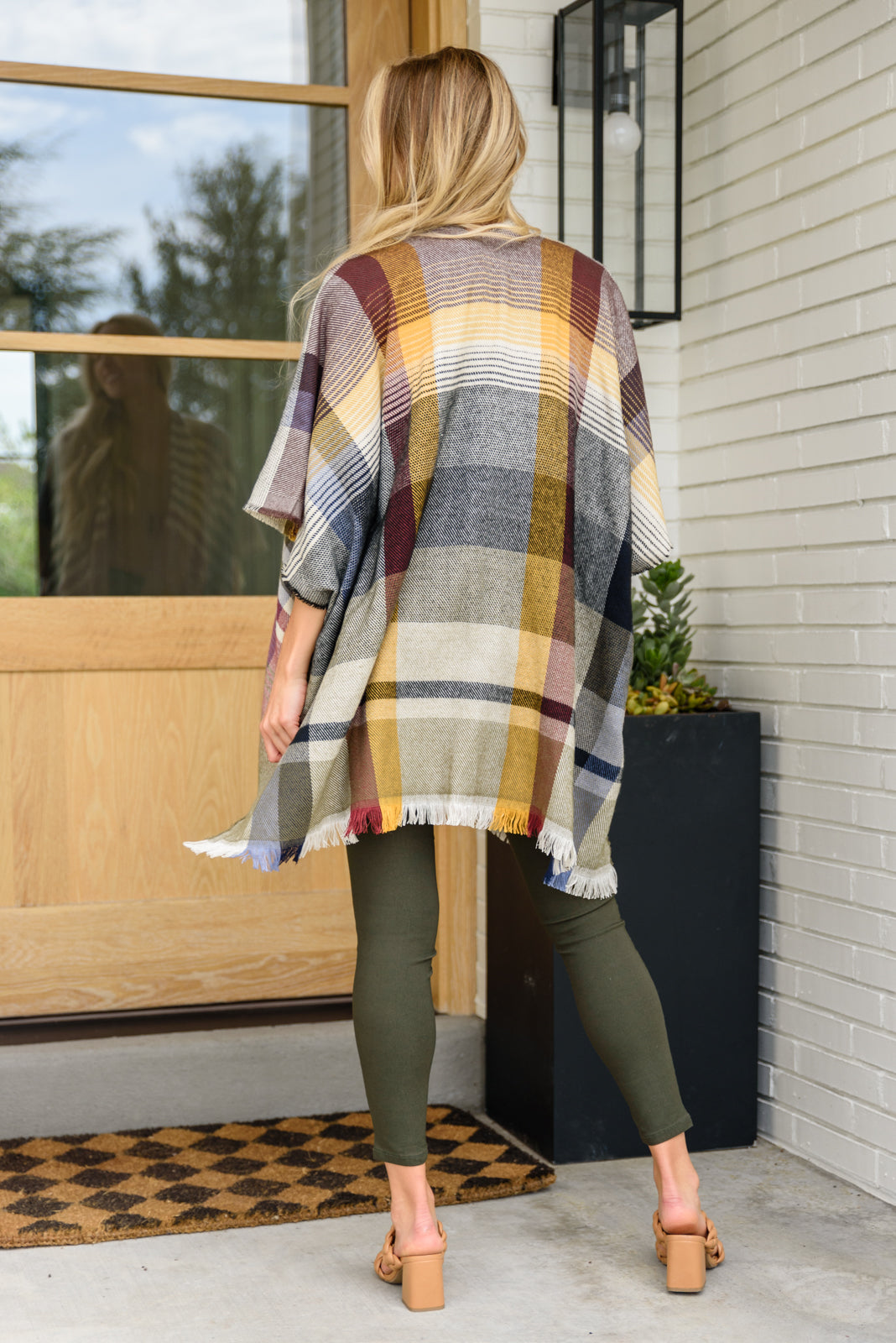 Feel The Air Plaid Kimono