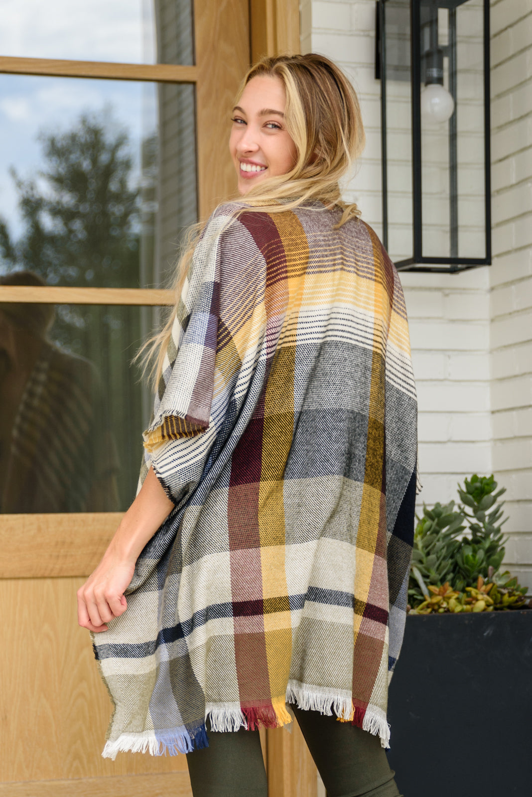 Feel The Air Plaid Kimono