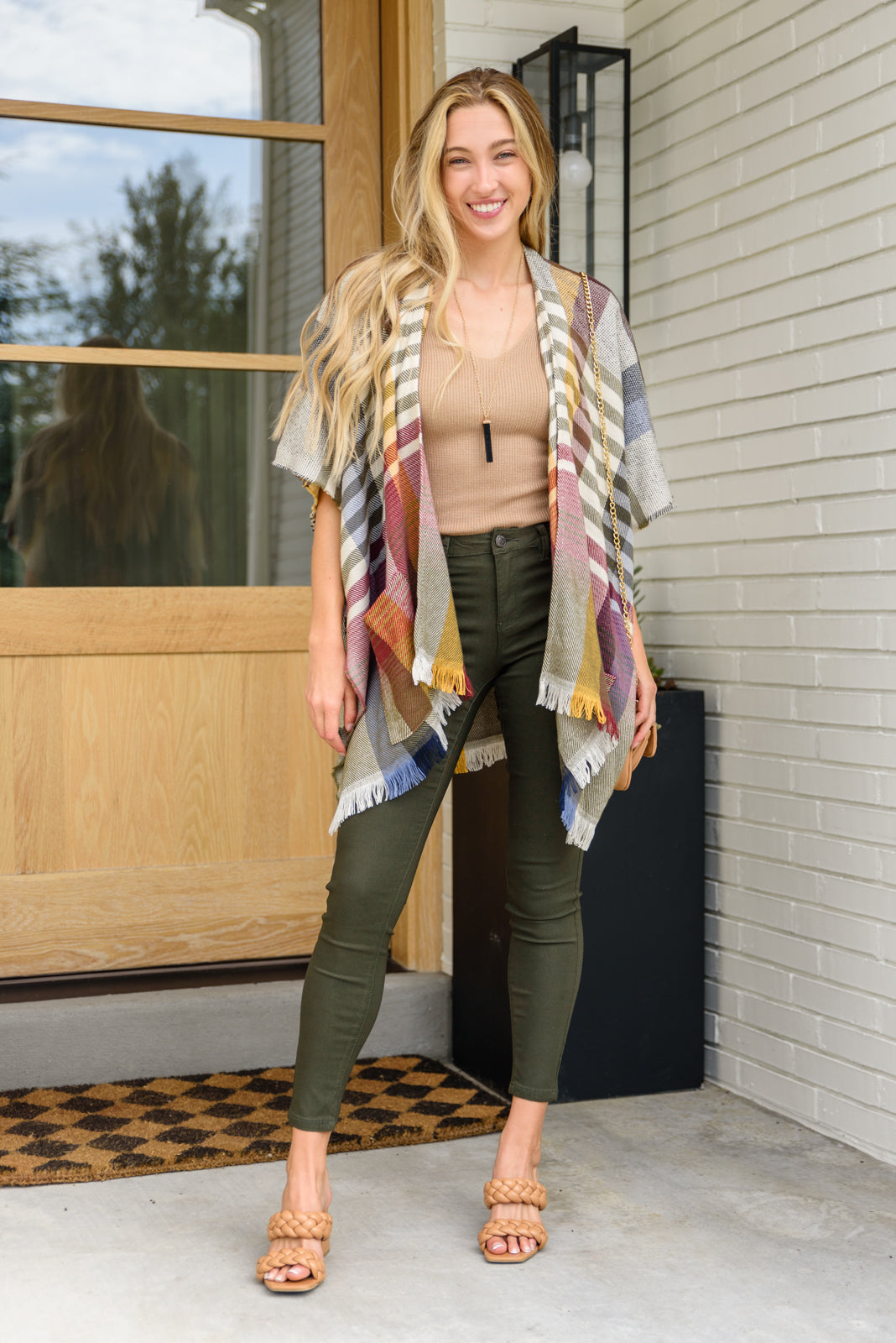 Feel The Air Plaid Kimono