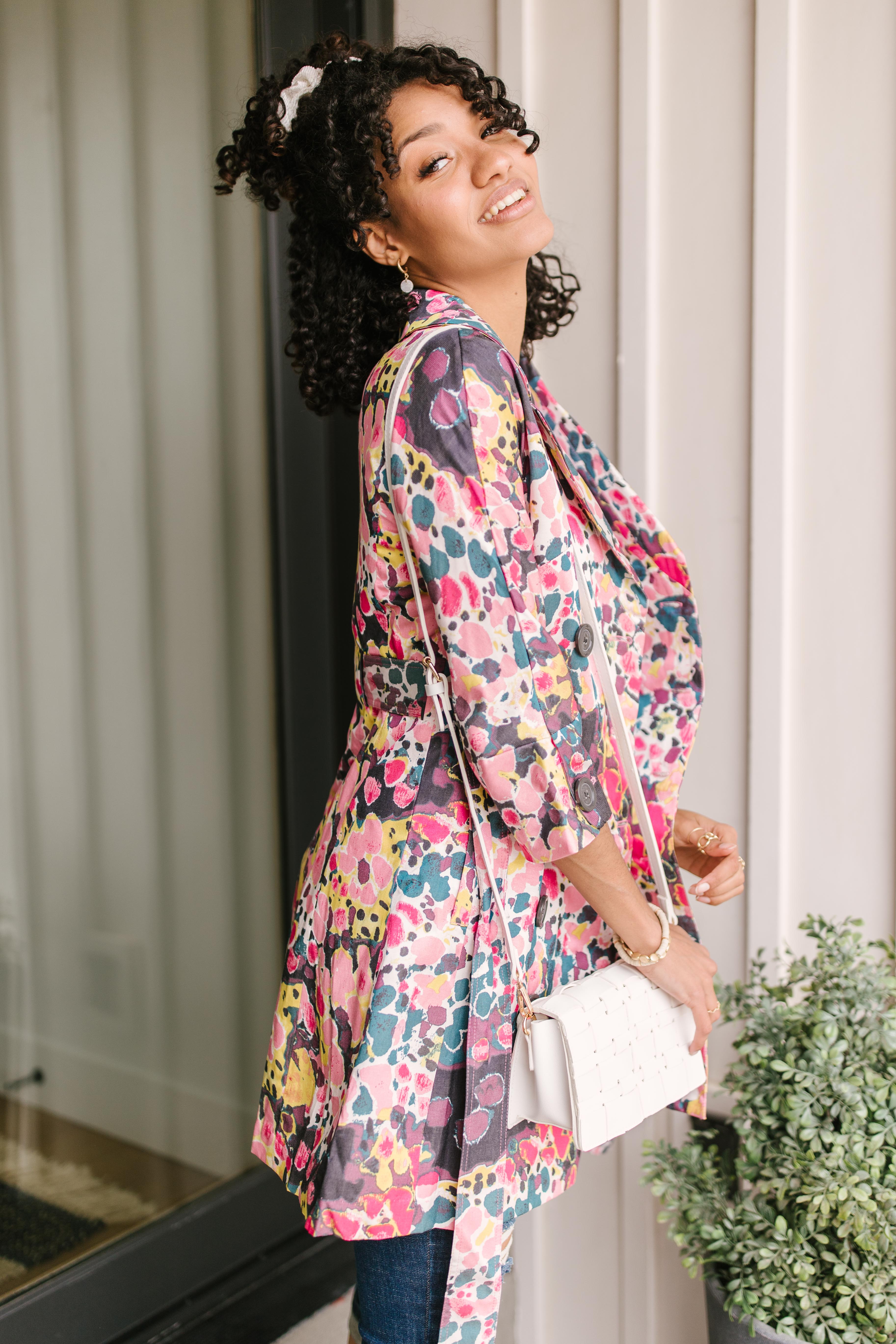 Floral Whimsy Trench