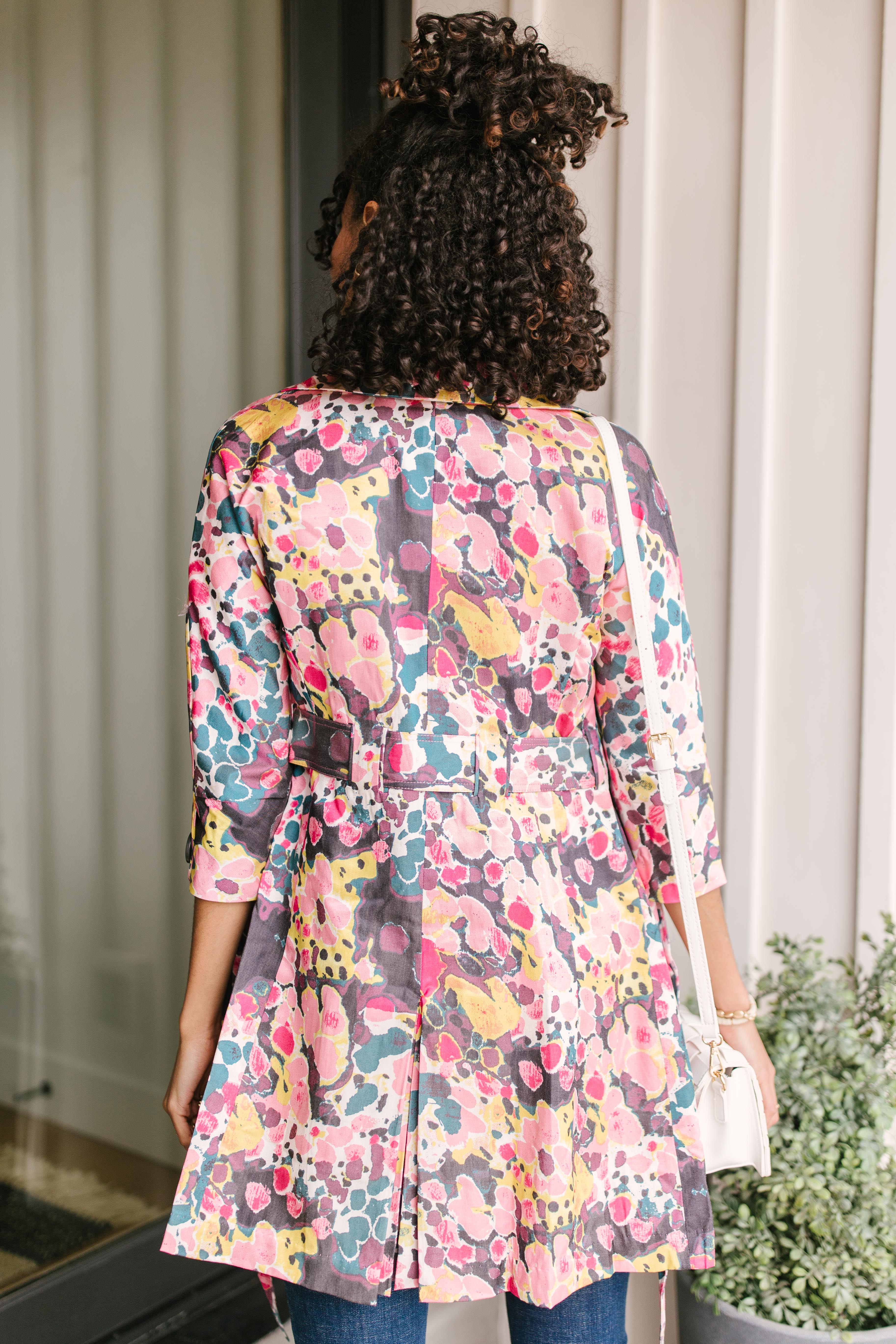 Floral Whimsy Trench