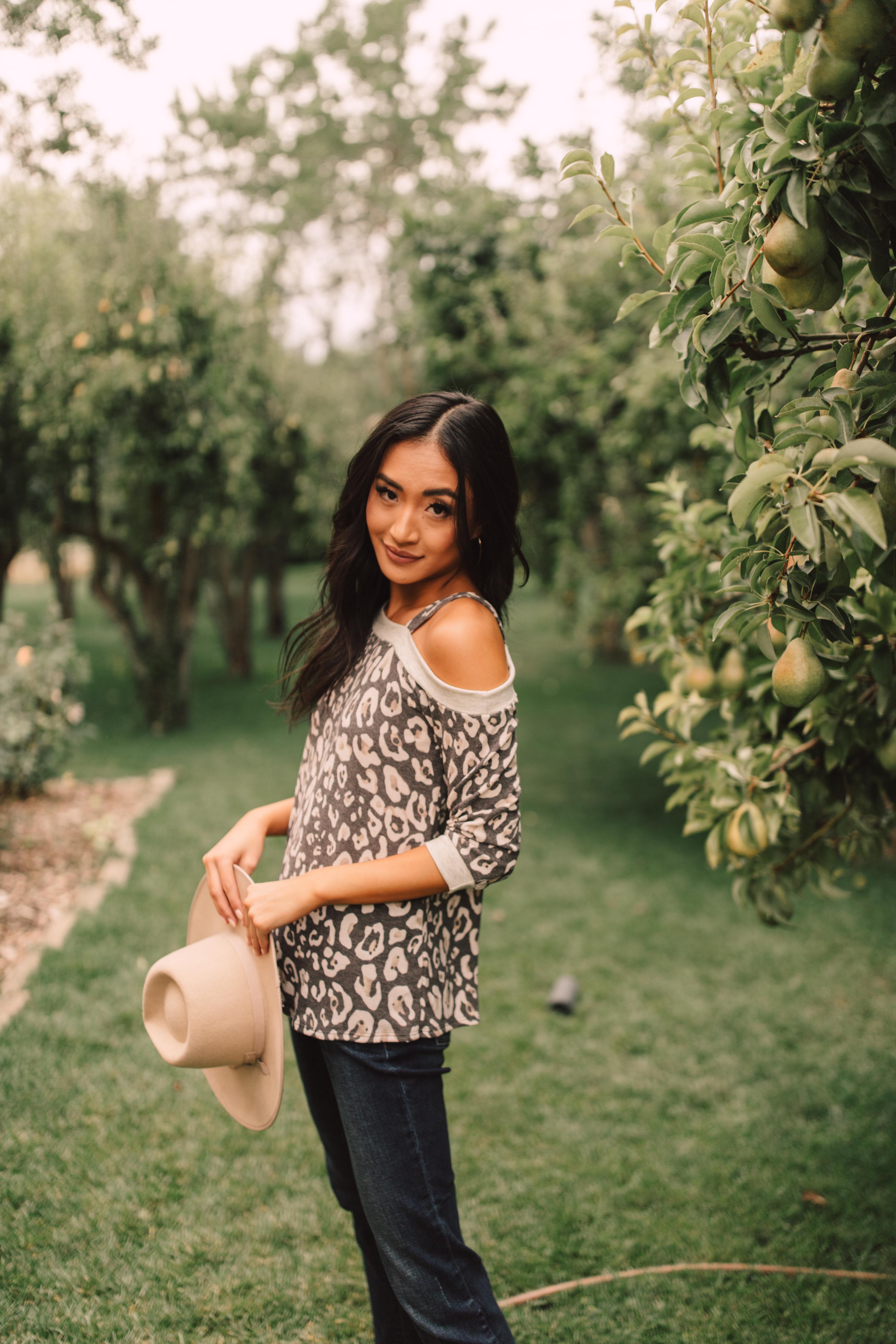 Grin & Bare It Animal Print Top