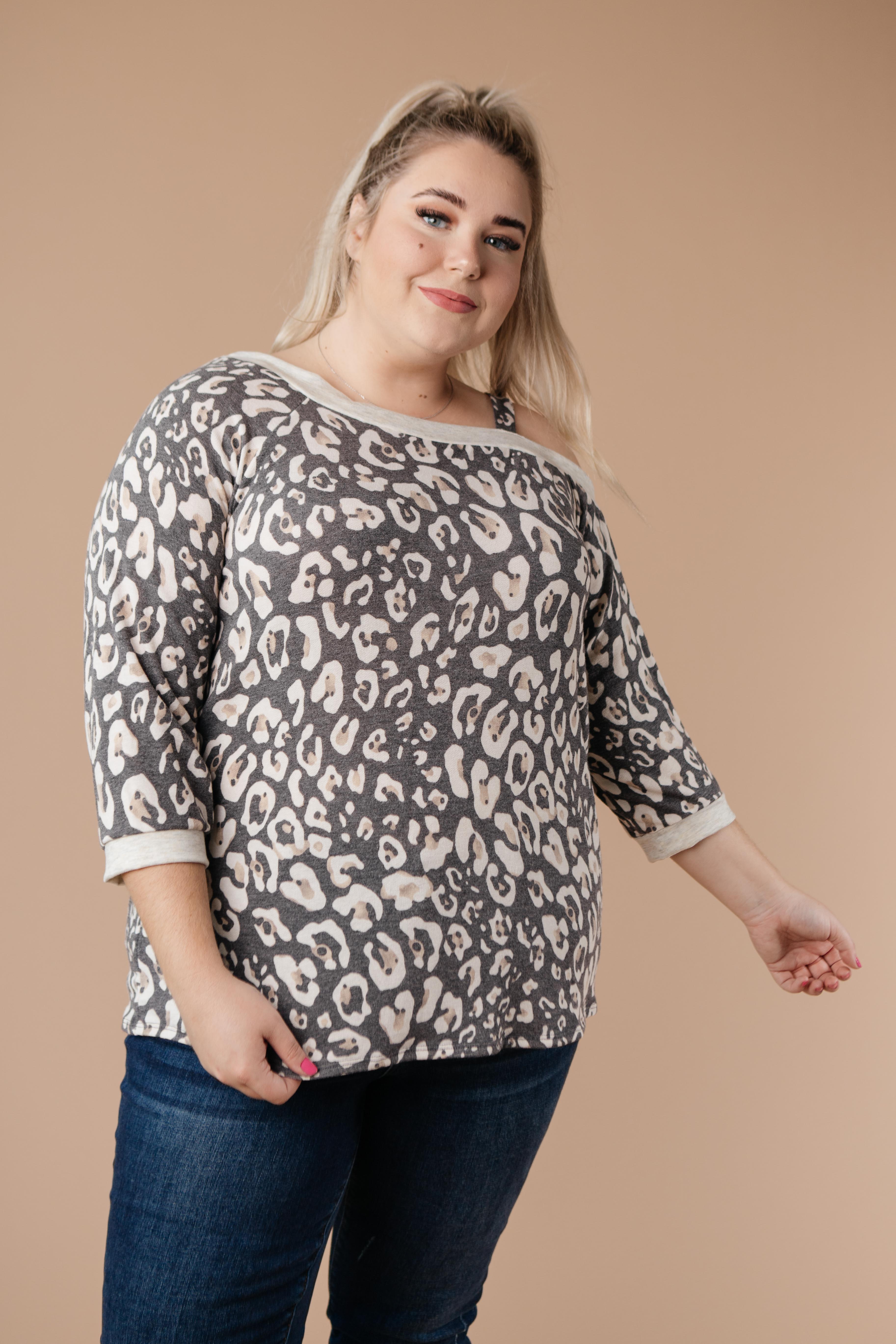 Grin & Bare It Animal Print Top