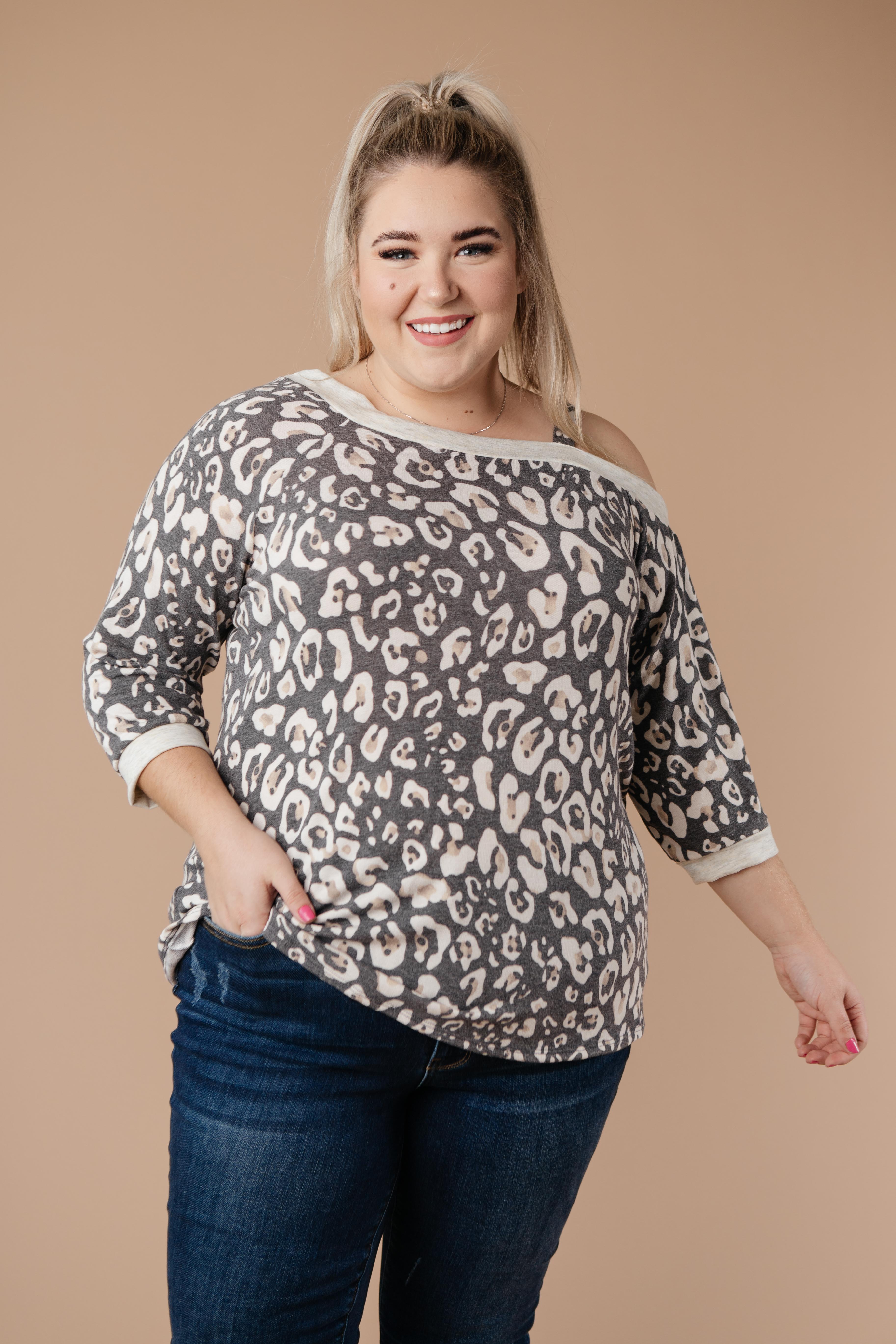 Grin & Bare It Animal Print Top