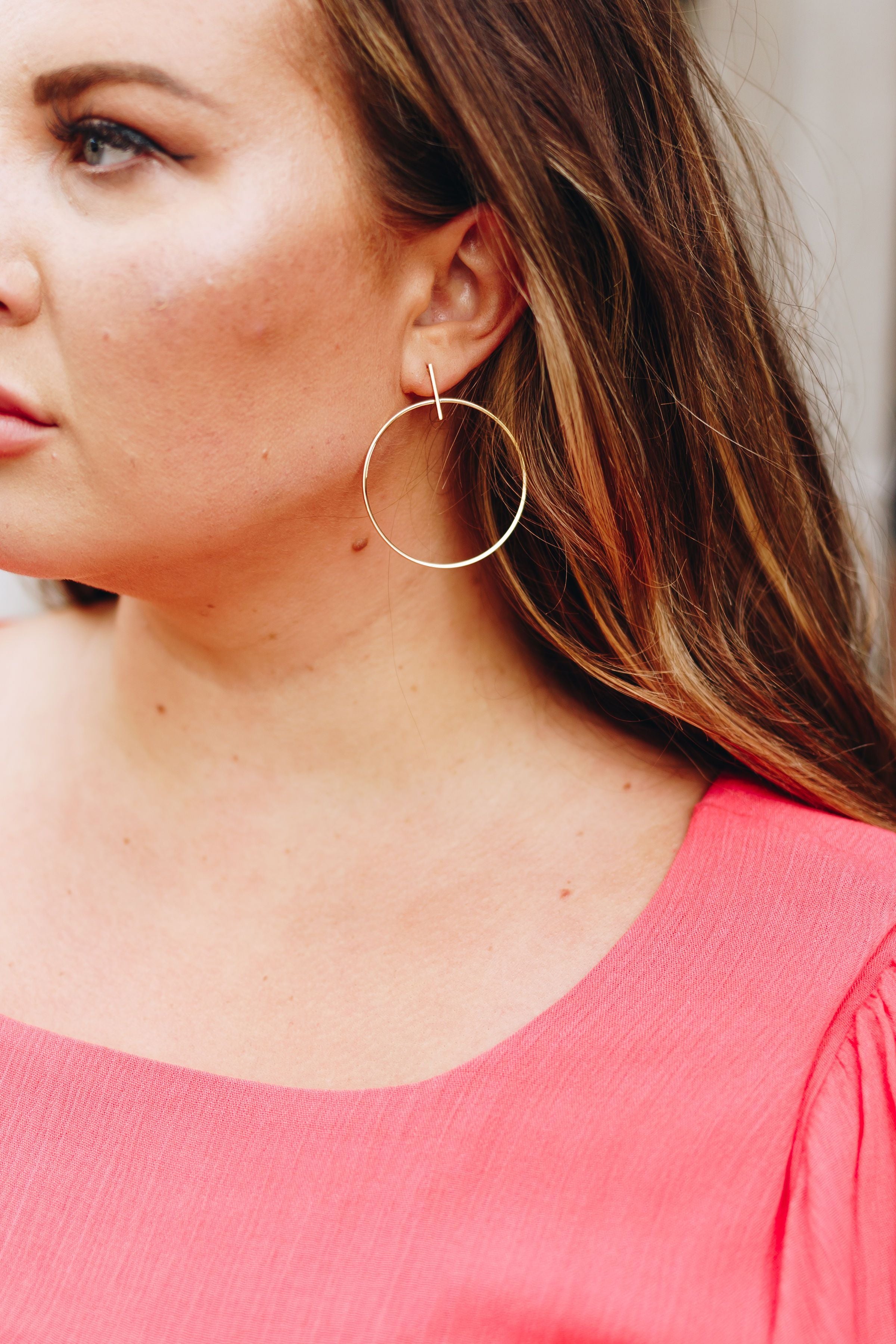 Hooped Simplicity Earrings In Gold