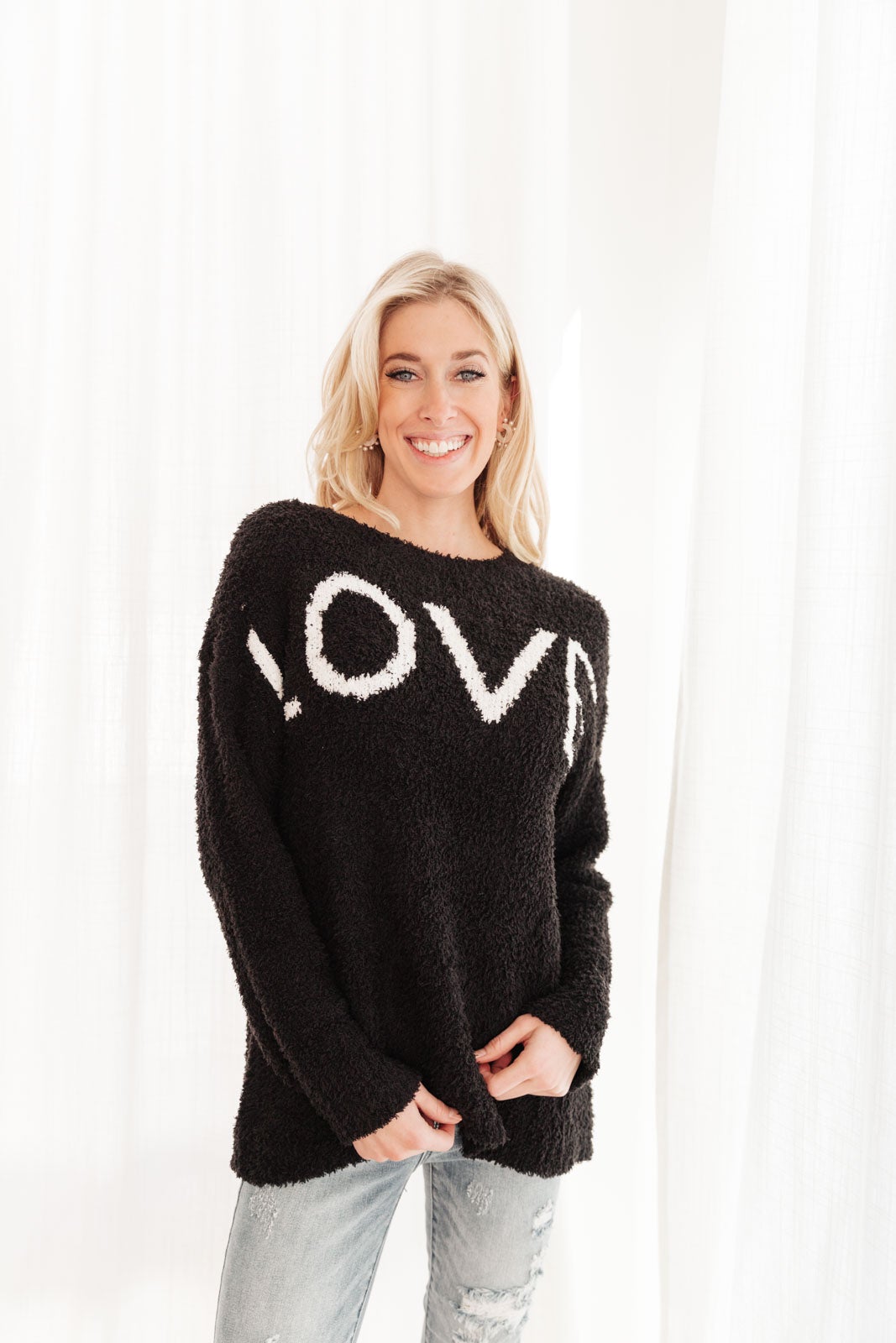 Knit Your Love Sweater in Black