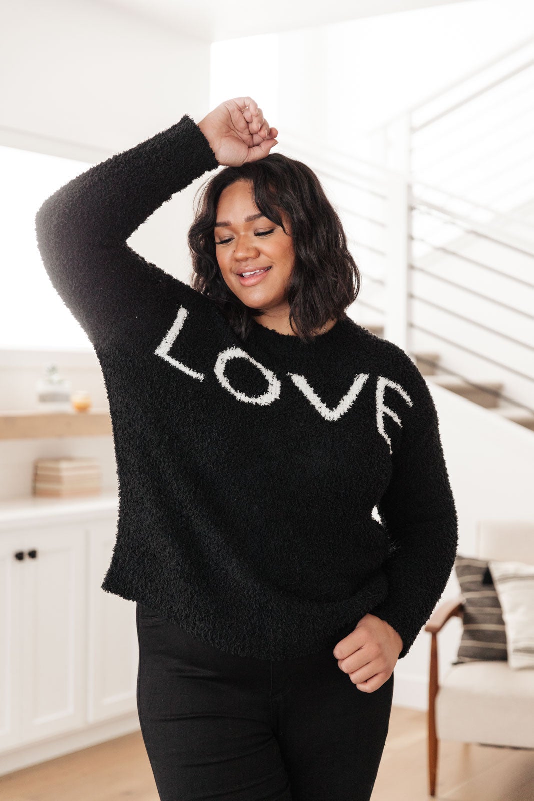 Knit Your Love Sweater in Black