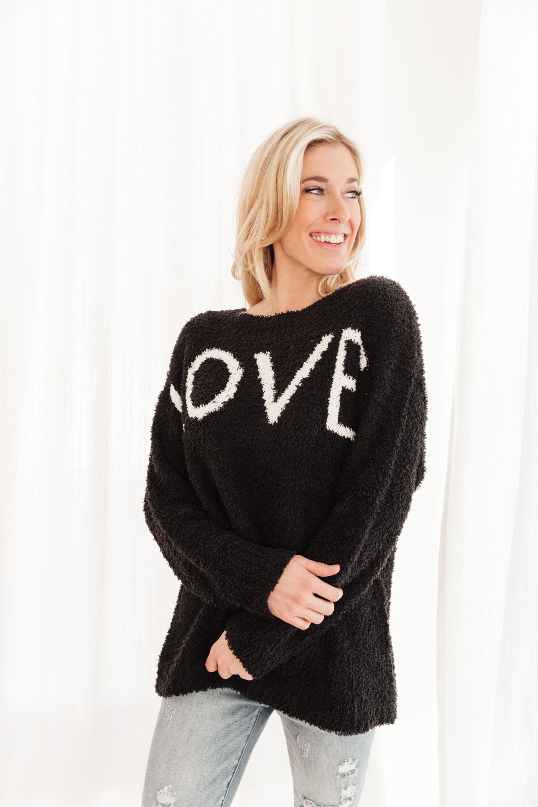 Knit Your Love Sweater in Black