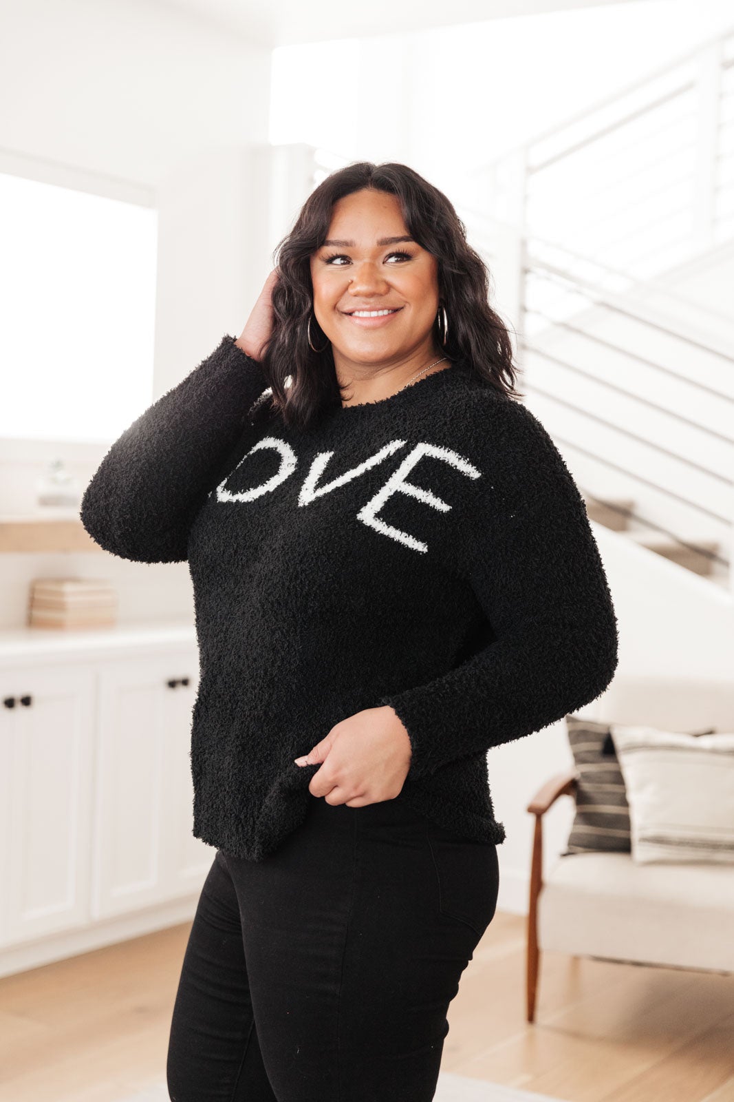 Knit Your Love Sweater in Black