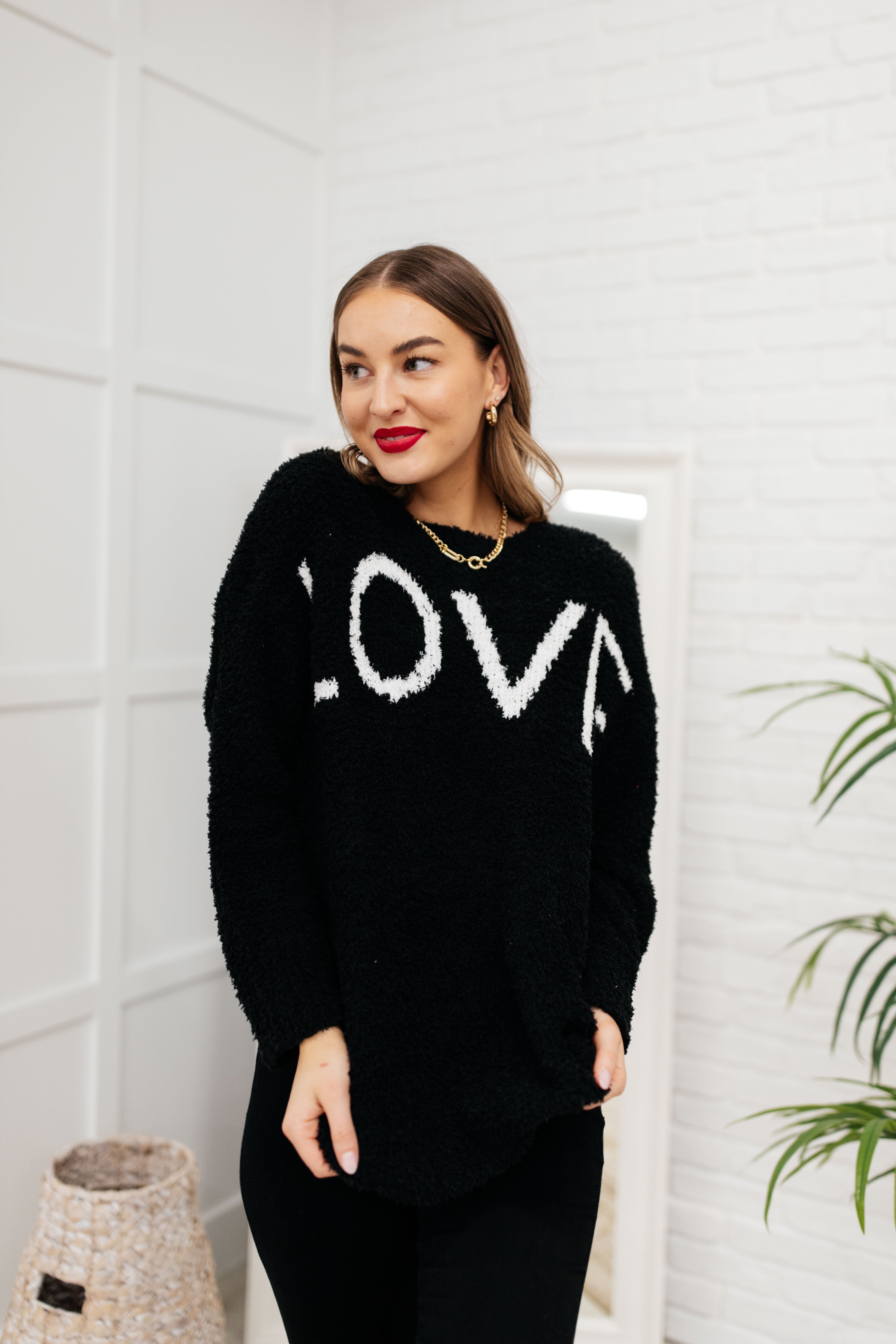 Knit Your Love Sweater in Black