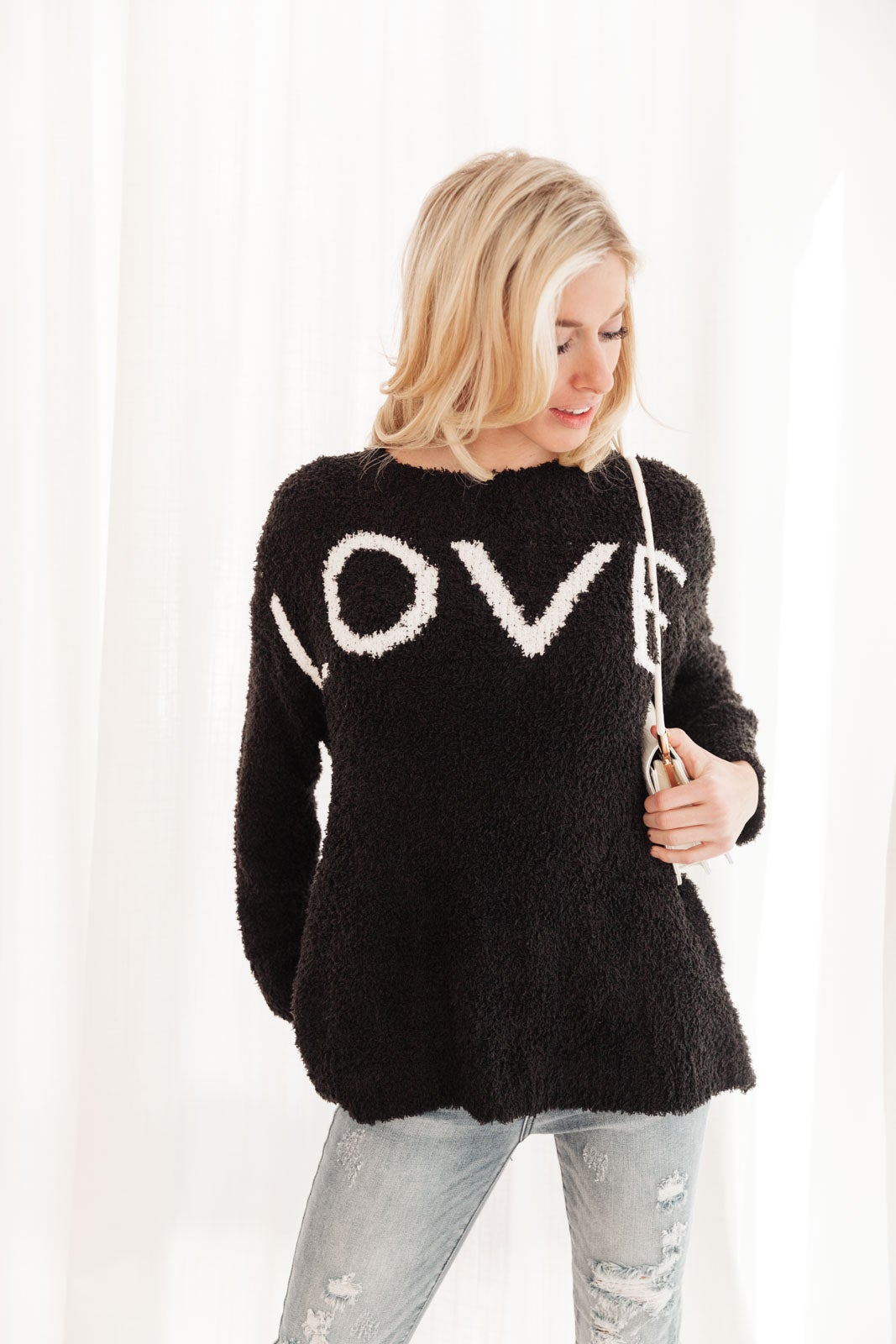 Knit Your Love Sweater in Black