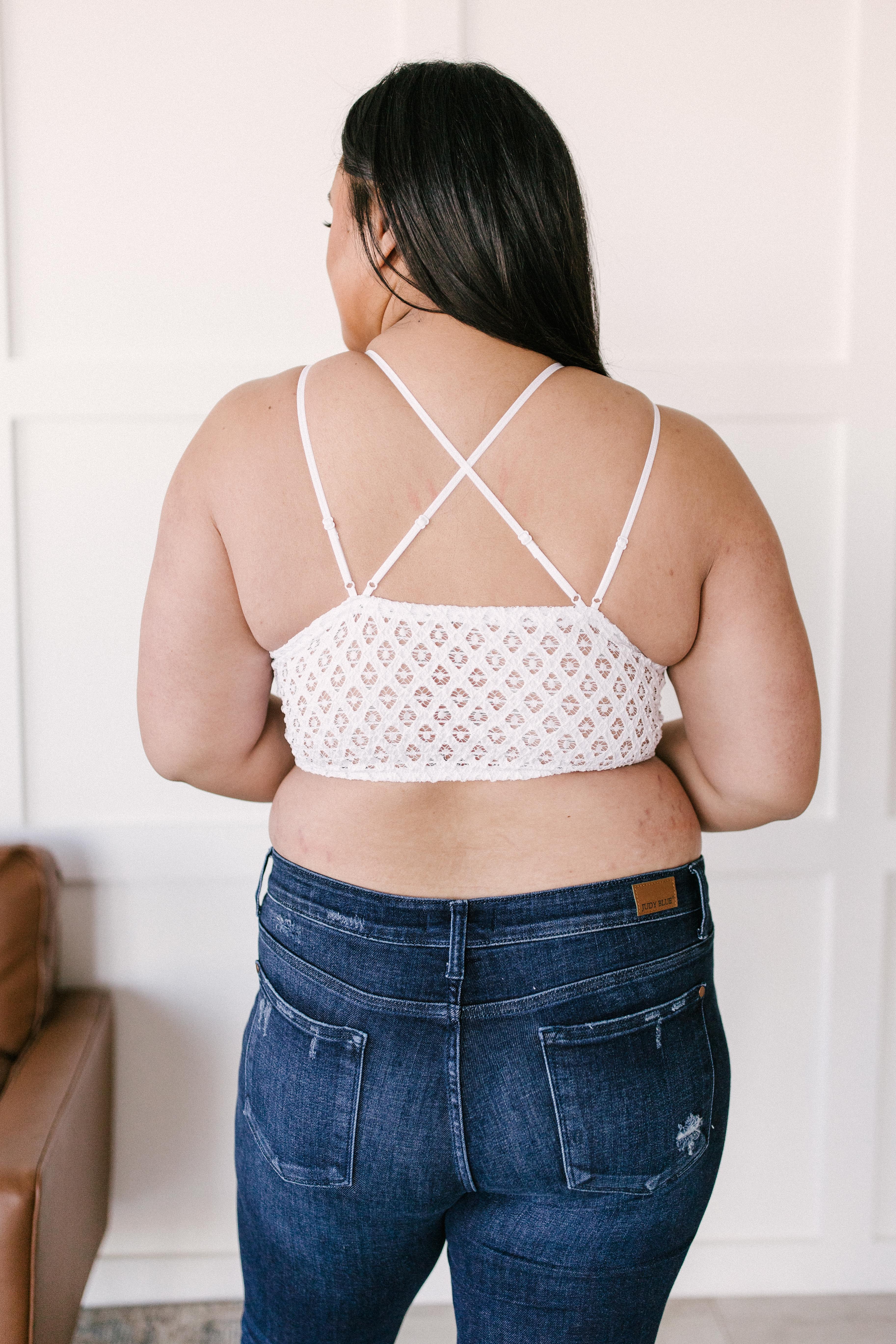 Lacey and Layered Bralette in White