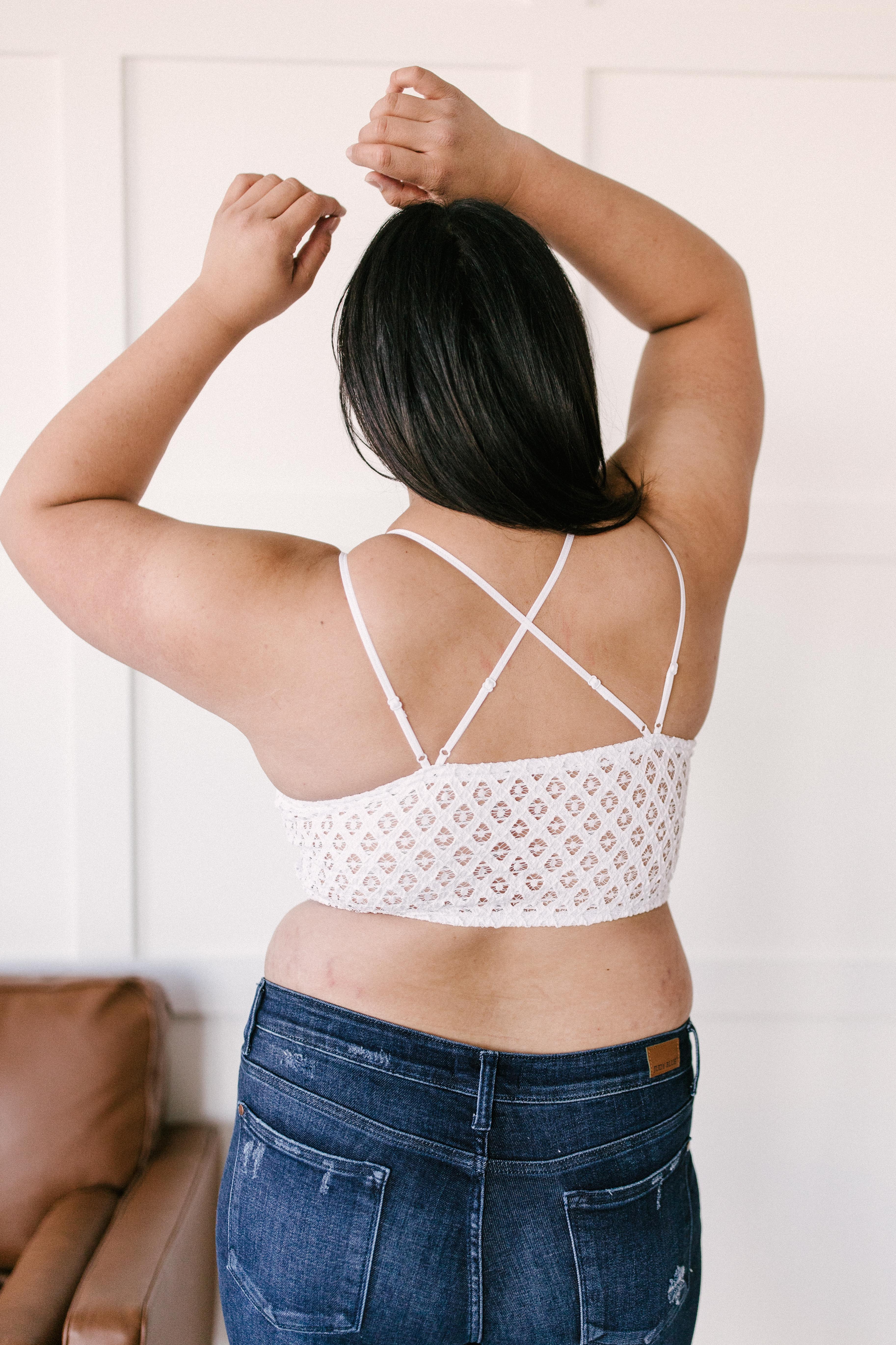 Lacey and Layered Bralette in White