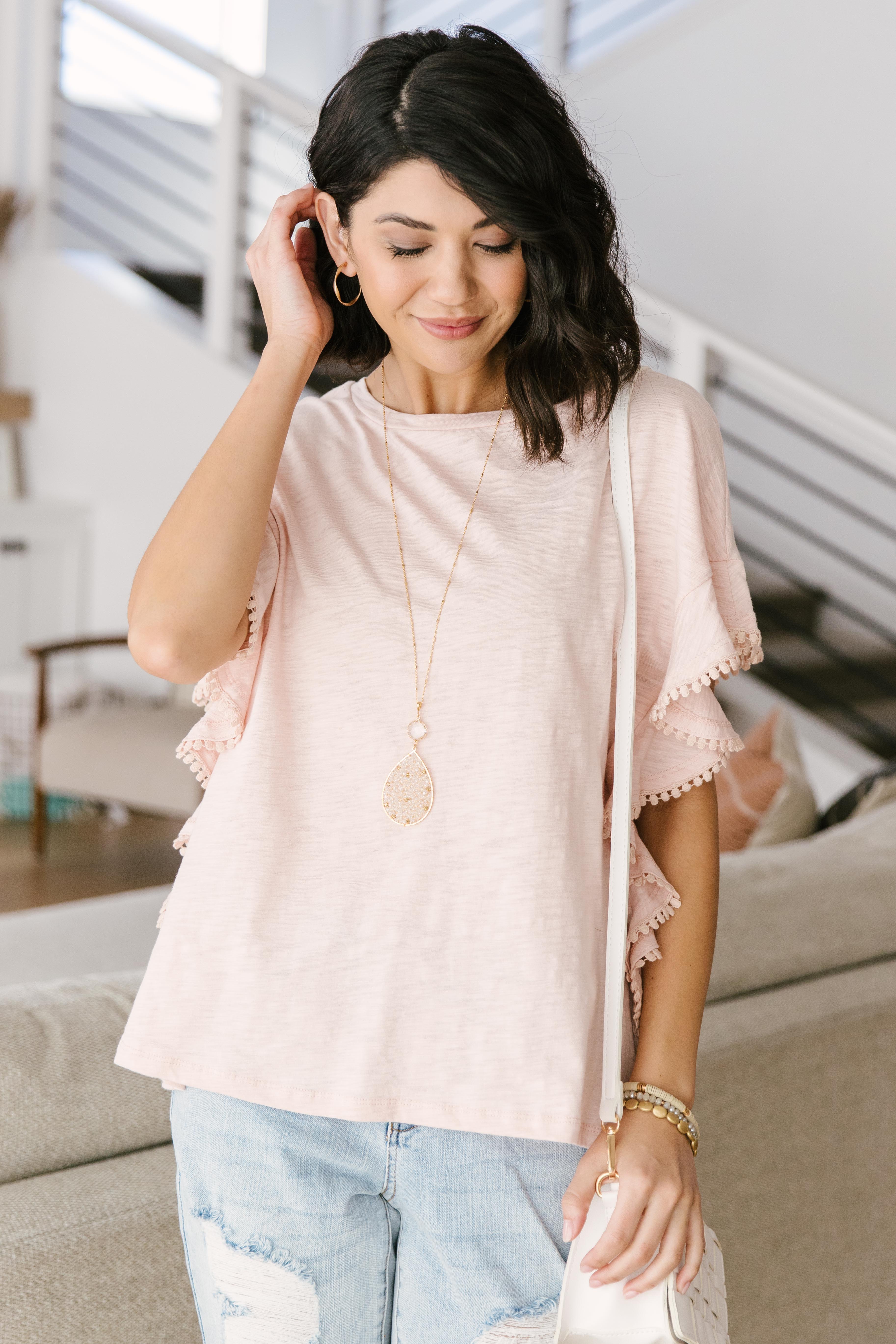 Lea Layered Top In Pink