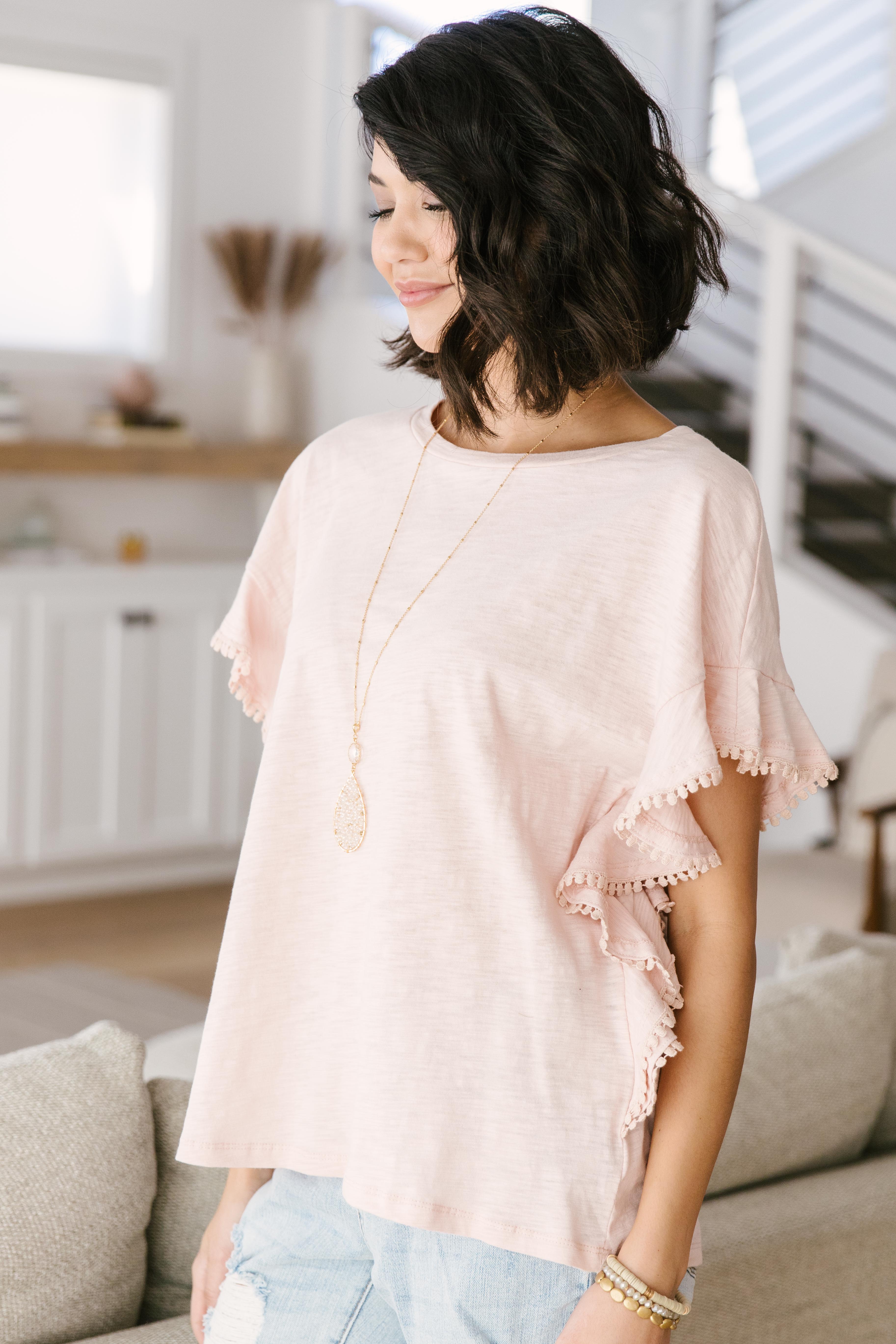 Lea Layered Top In Pink