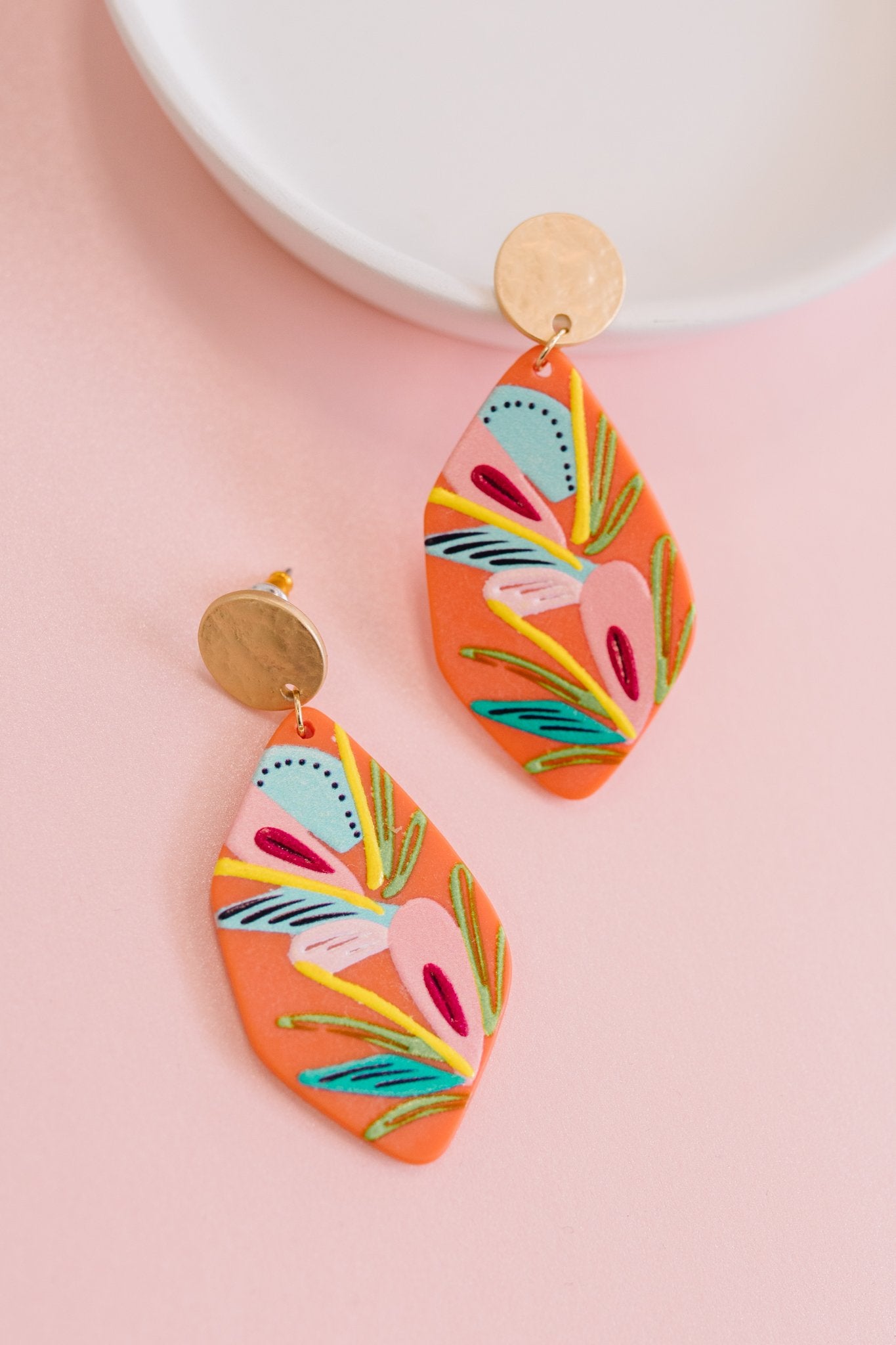 Abstract Floral Earrings