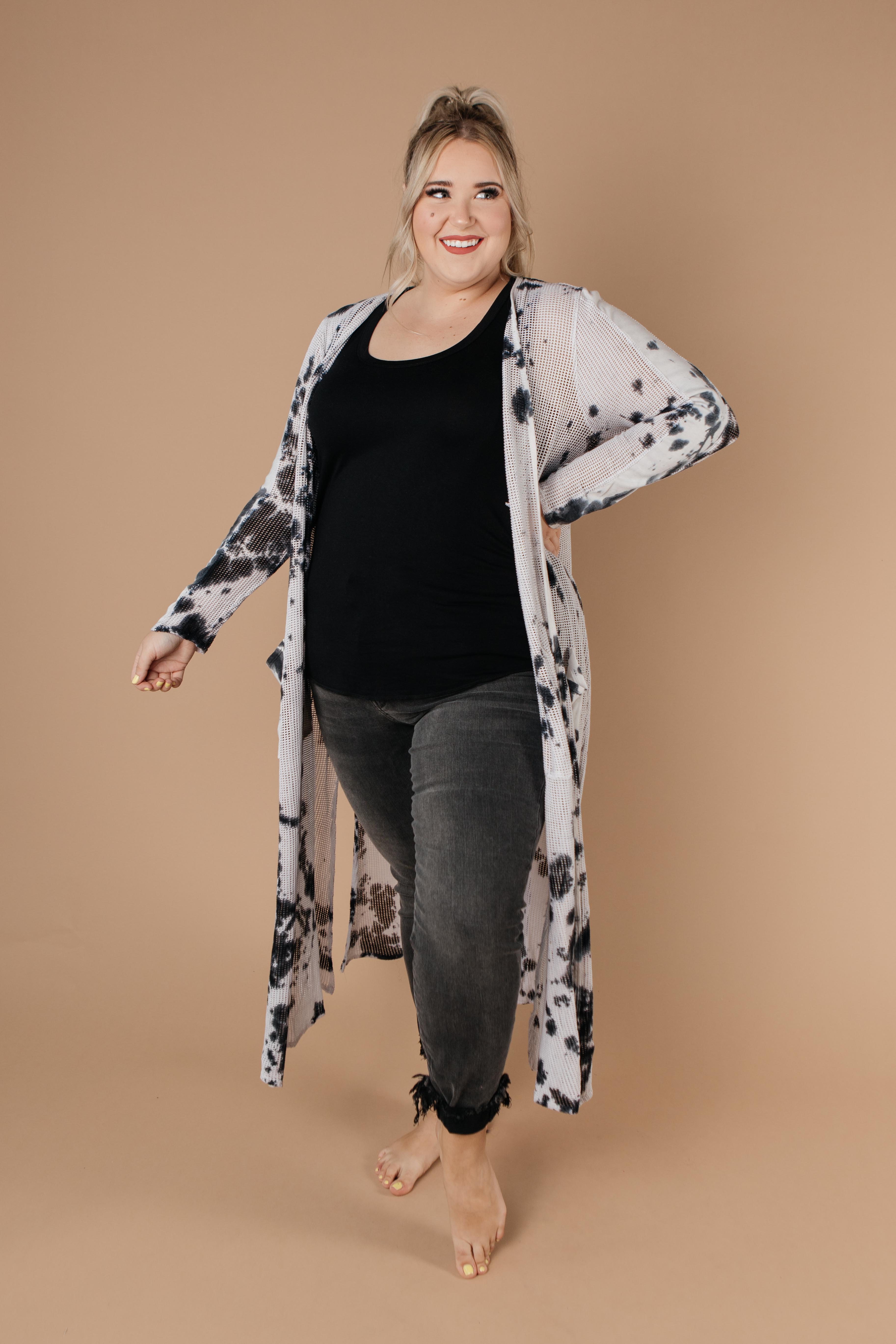 Long Game Black & White Cardigan