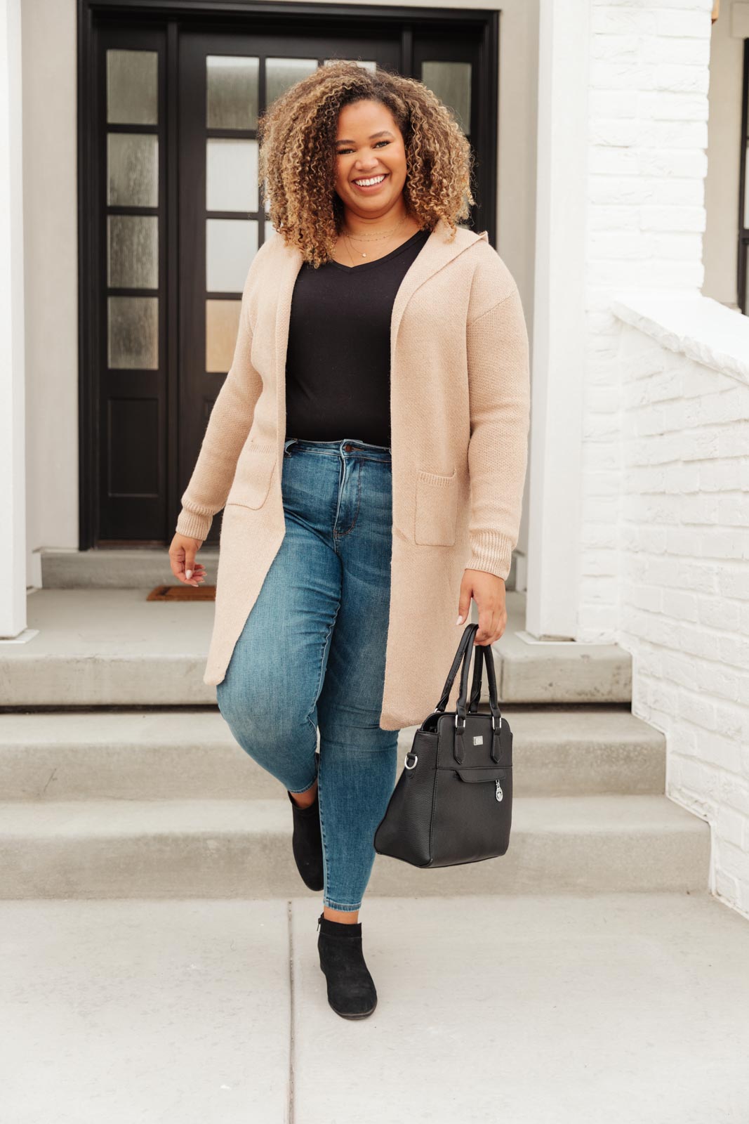 Mila Cardigan in Taupe