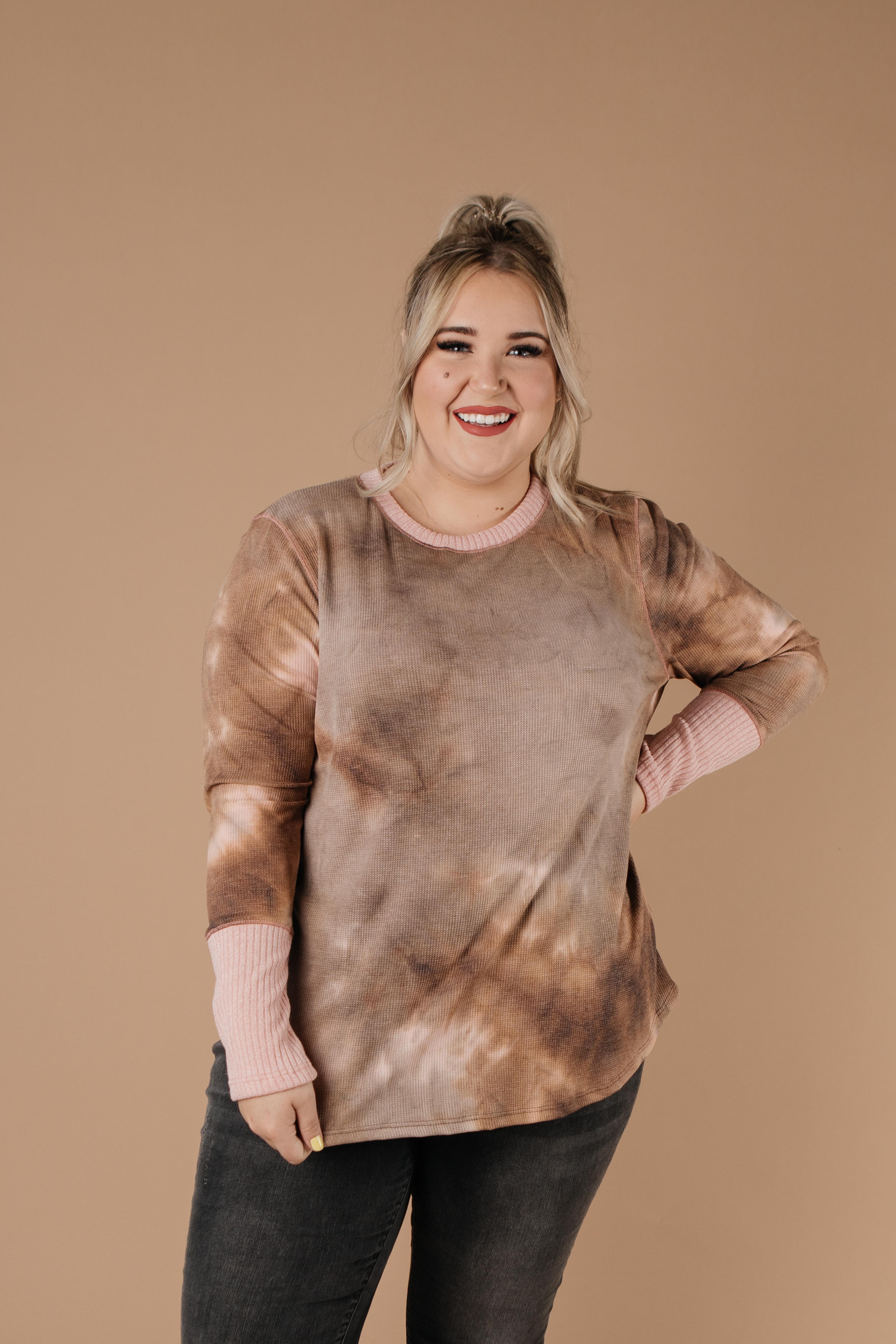 New Neutrals Tie Dye Top