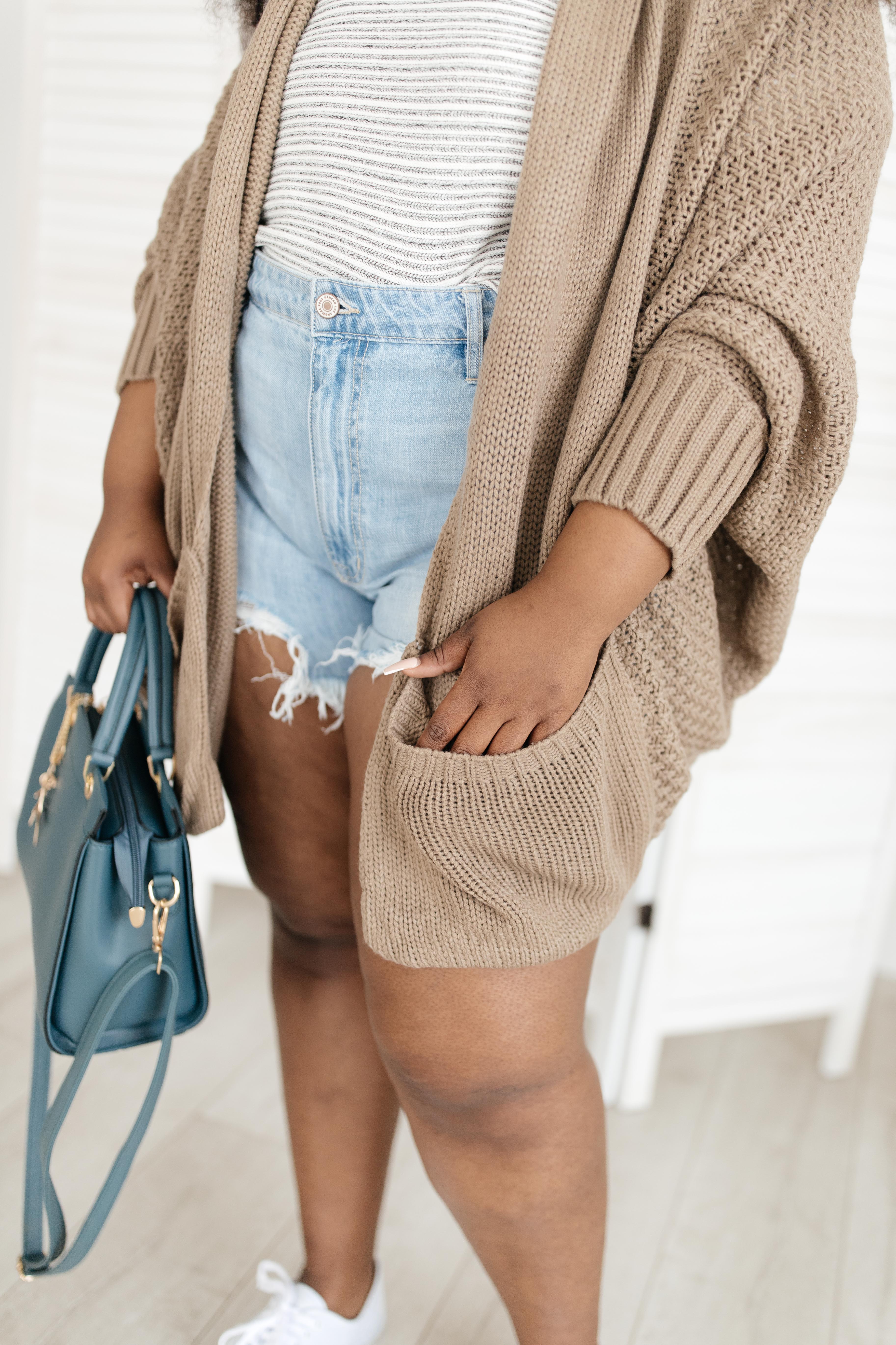 Not Your Grandmother's Cardigan in Muted Moss