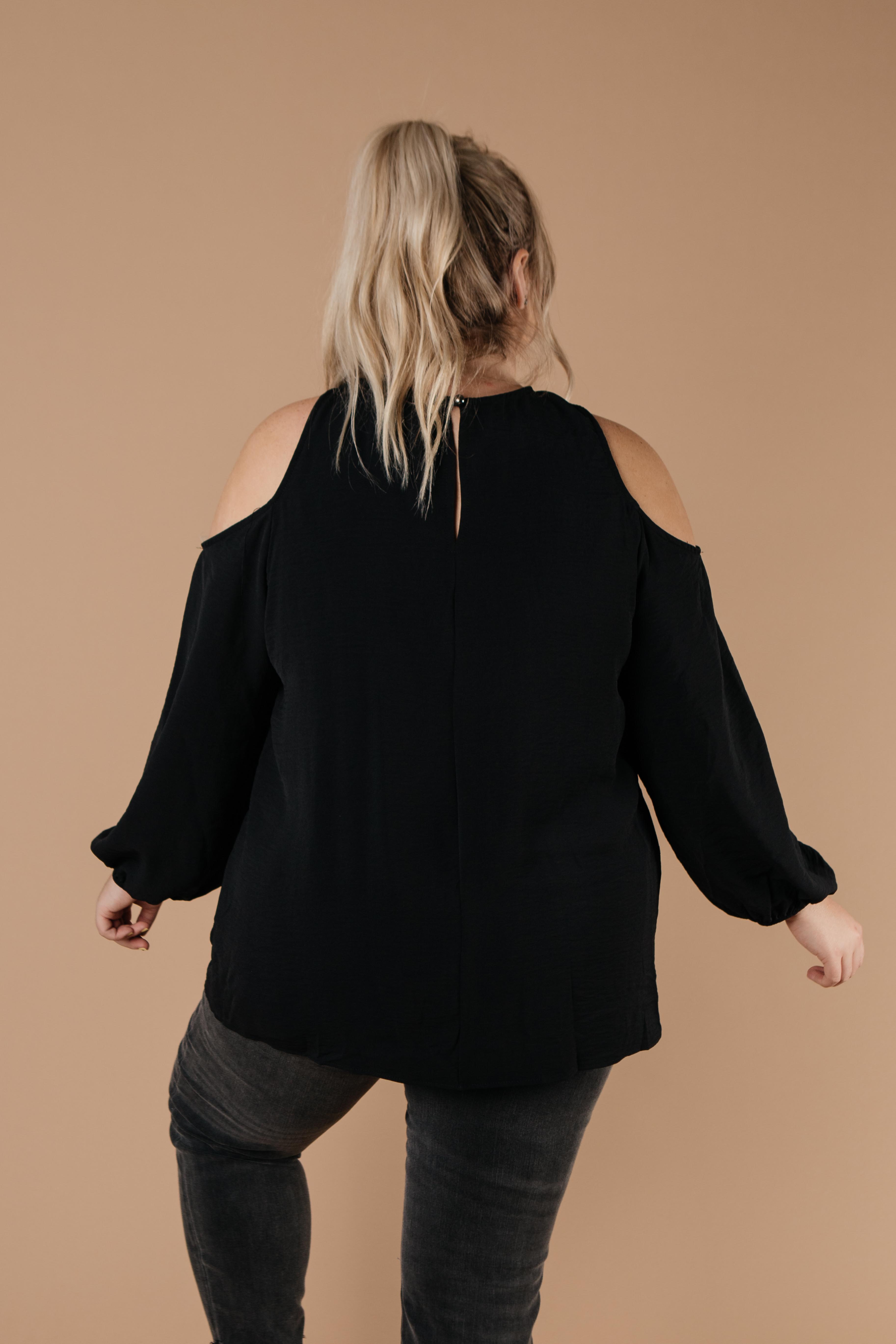 One Last Hurrah Cold Shoulder Top