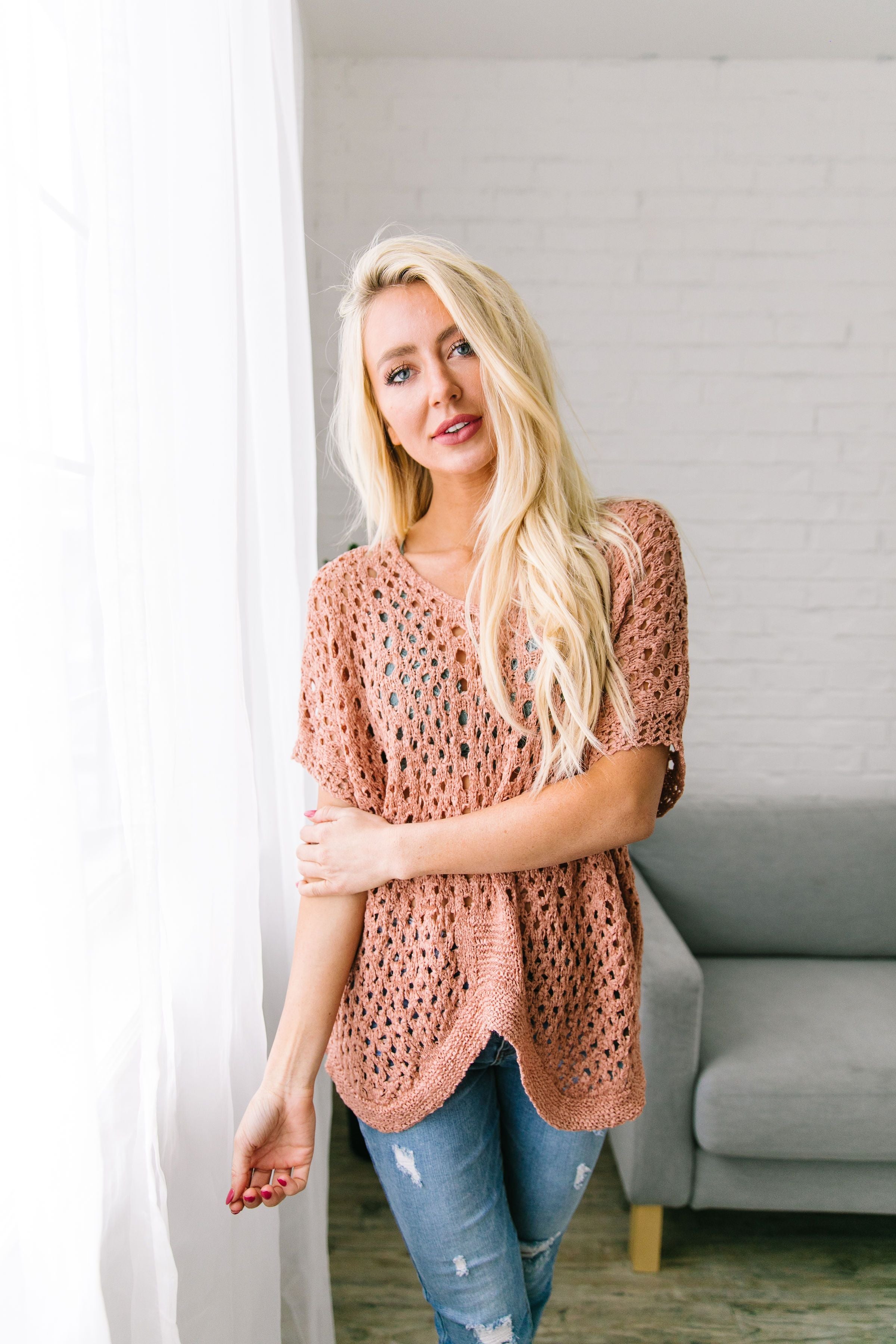 Open Weave Springtime Sweater