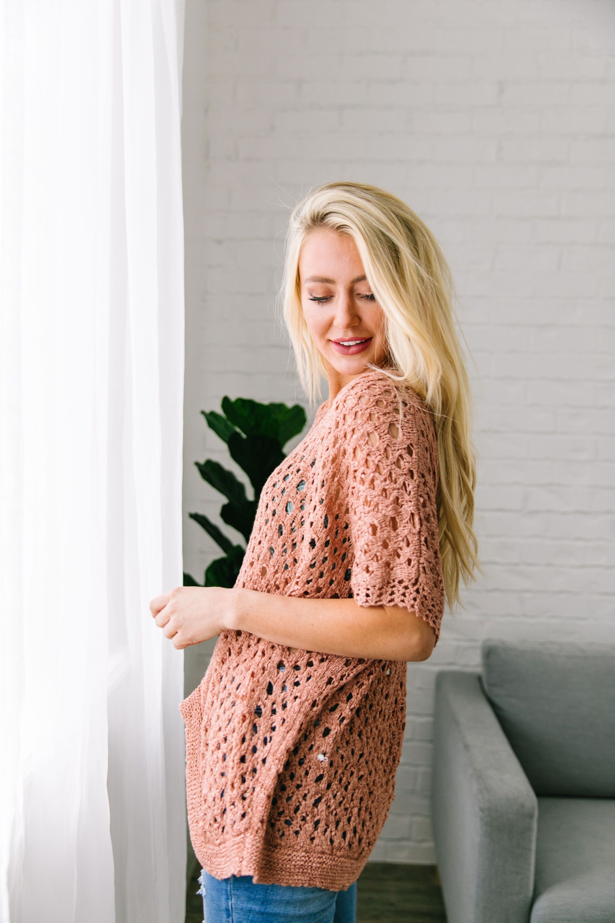 Open Weave Springtime Sweater