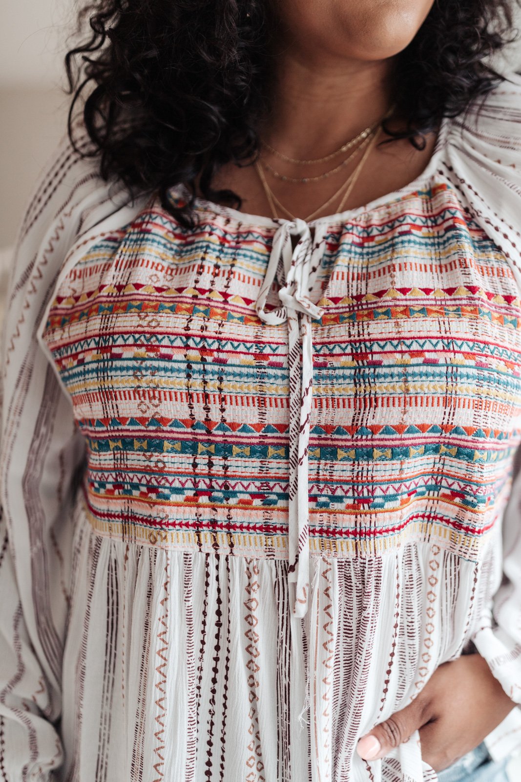 Open Sky Boho Tunic in Ivory