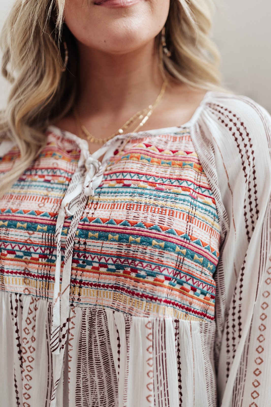 Open Sky Boho Tunic in Ivory