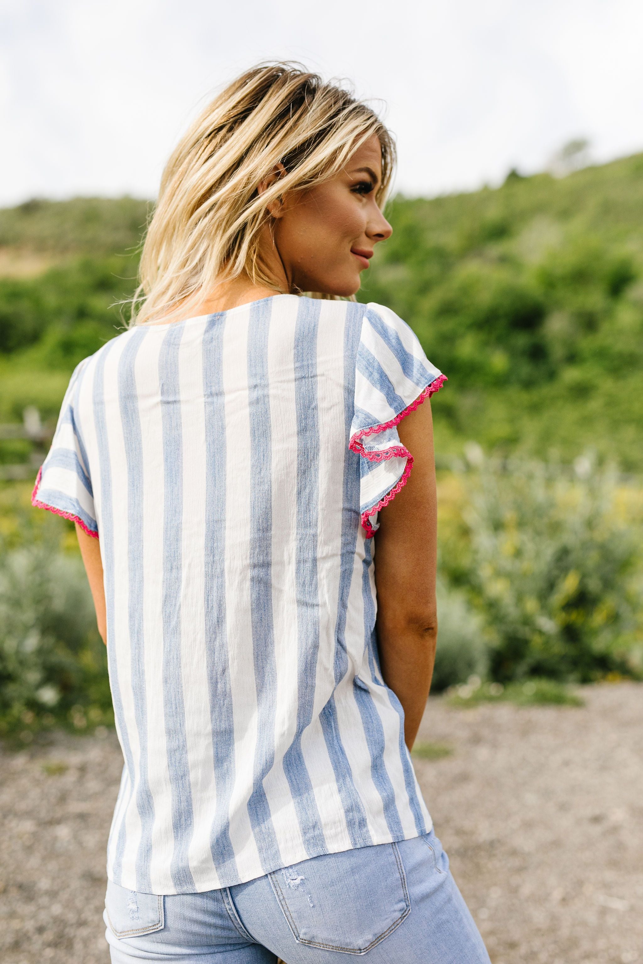 Petunias & Stripes Blouse