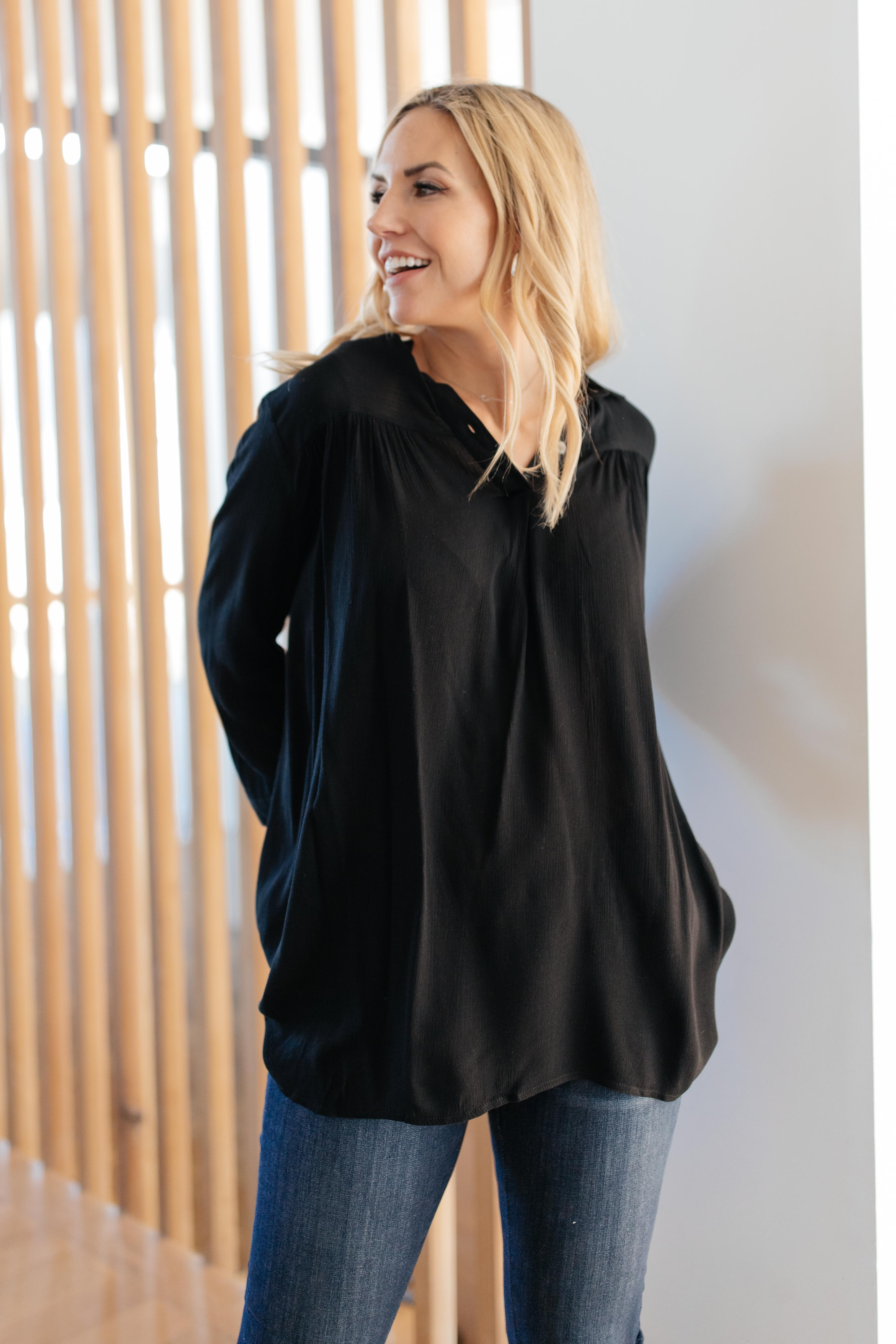 Professionally Casual Top in Black