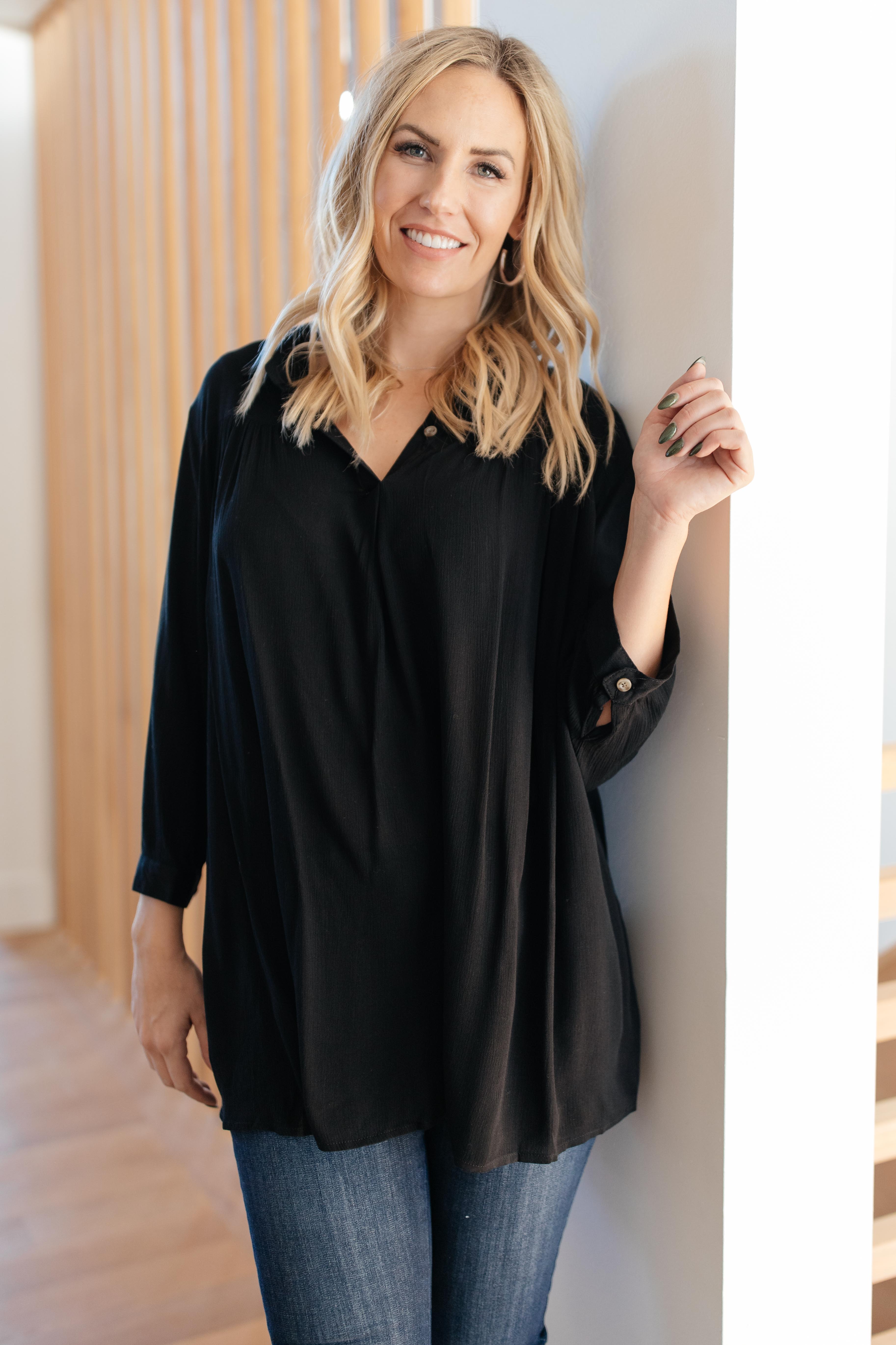 Professionally Casual Top in Black