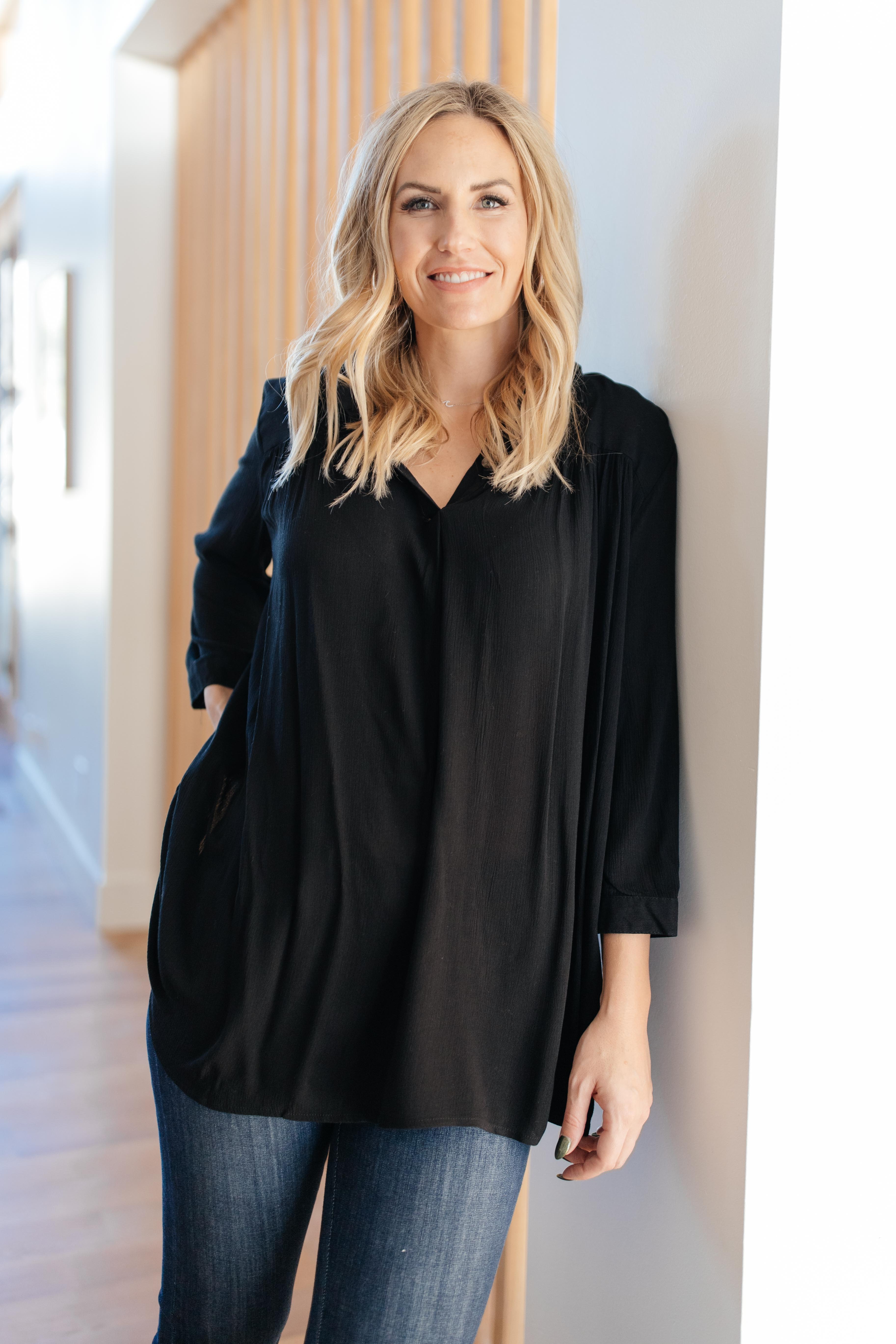 Professionally Casual Top in Black