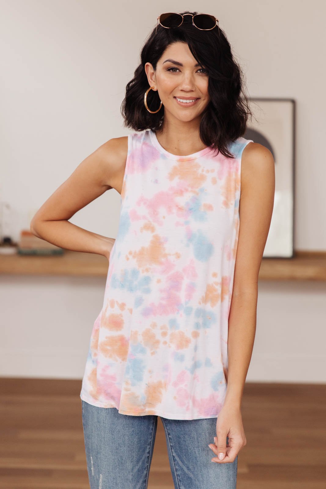 Rainbow Light Tie-dye Tank