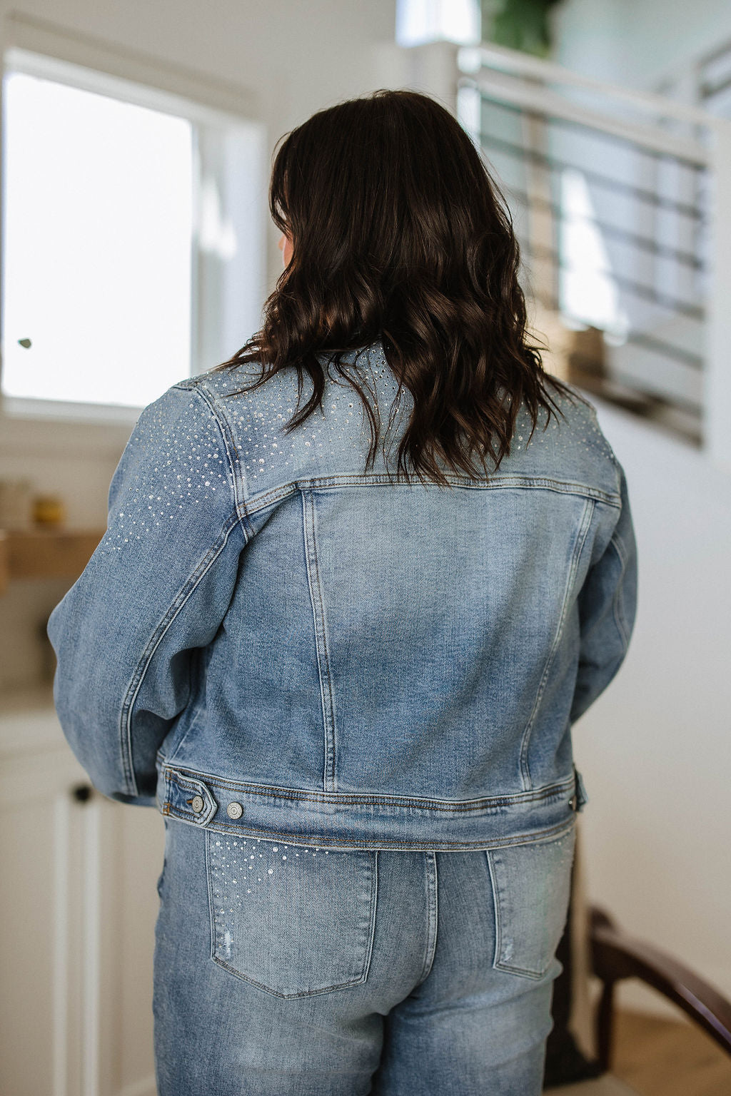 Reese Rhinestone Denim Jacket