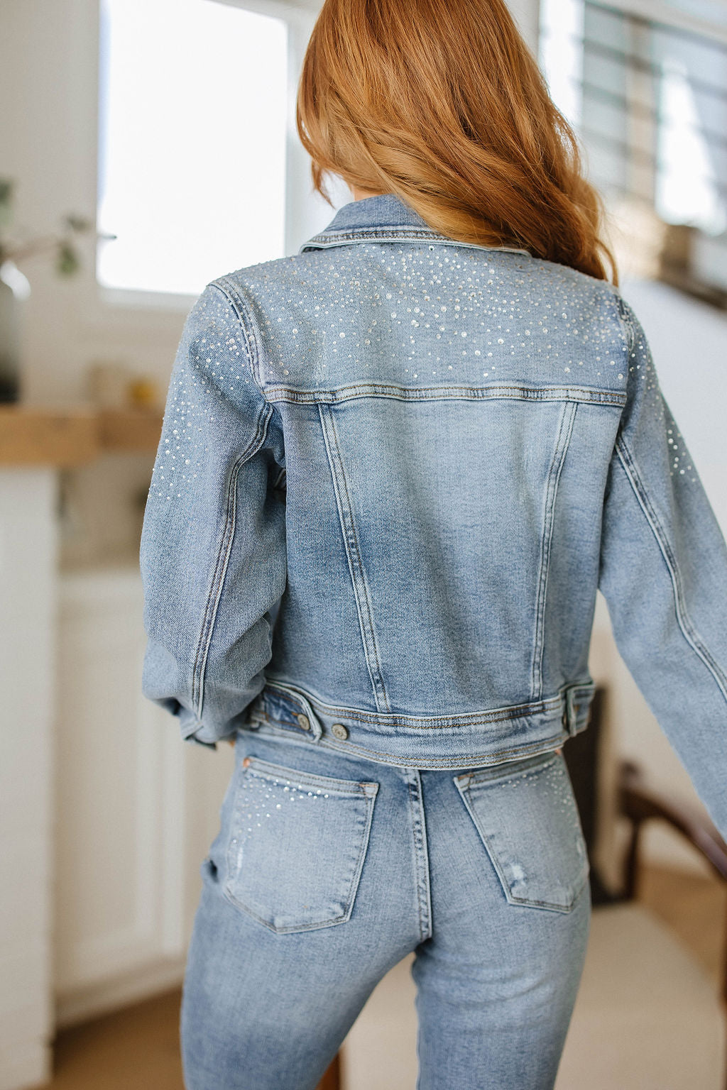 Reese Rhinestone Denim Jacket