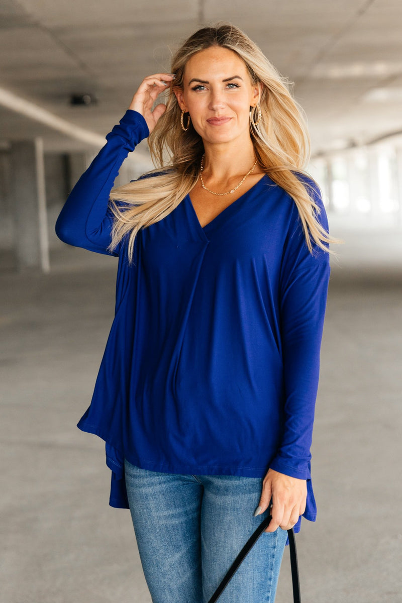 Royalty Blue V Neck Top