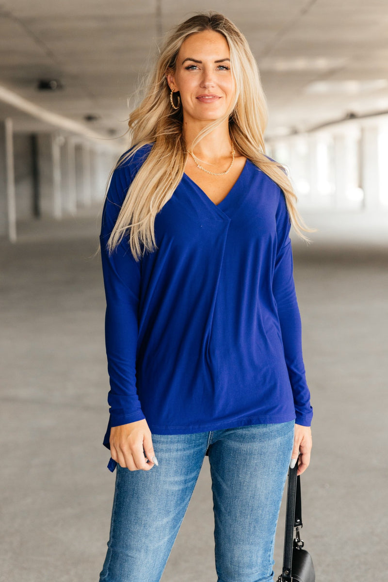 Royalty Blue V Neck Top