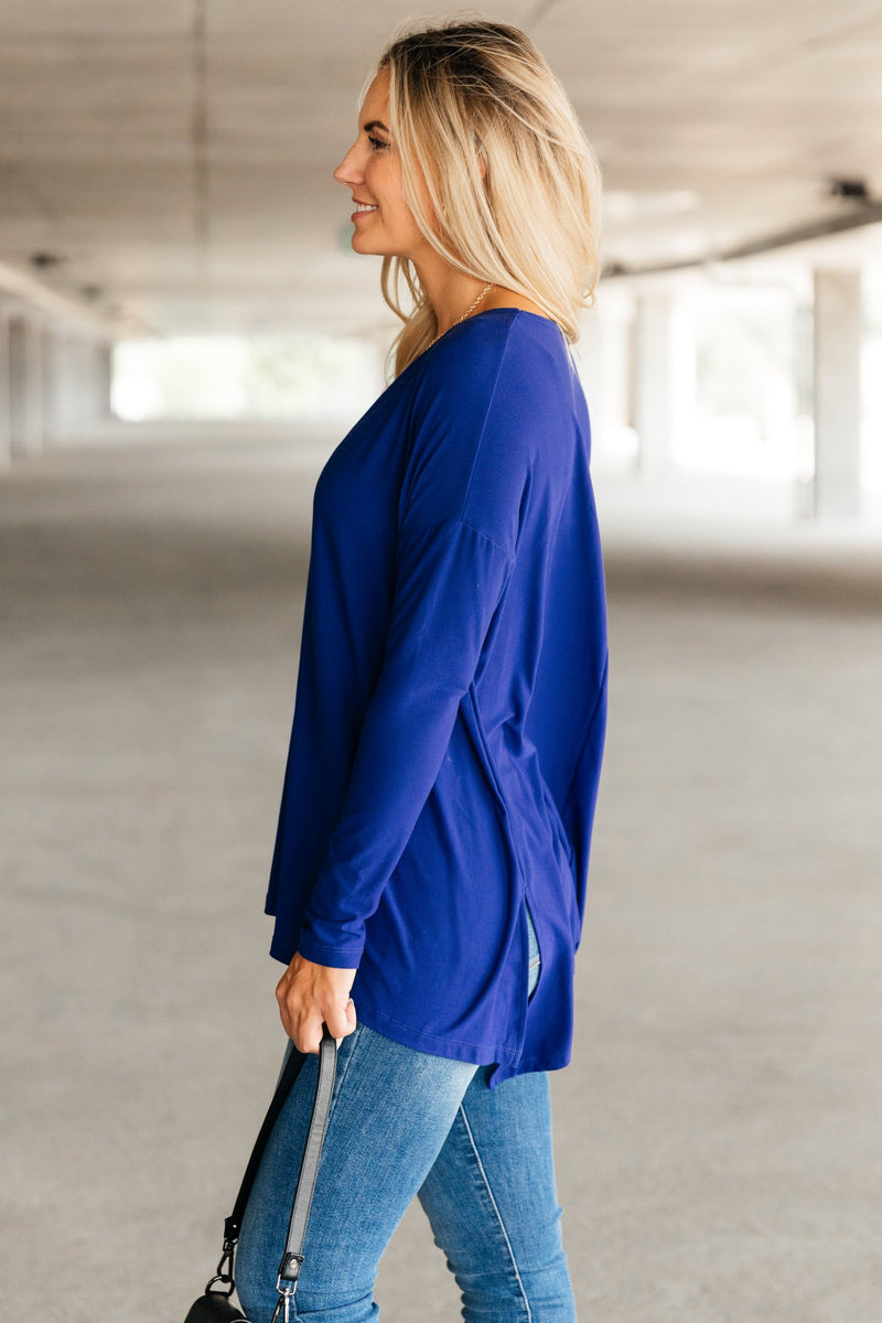 Royalty Blue V Neck Top