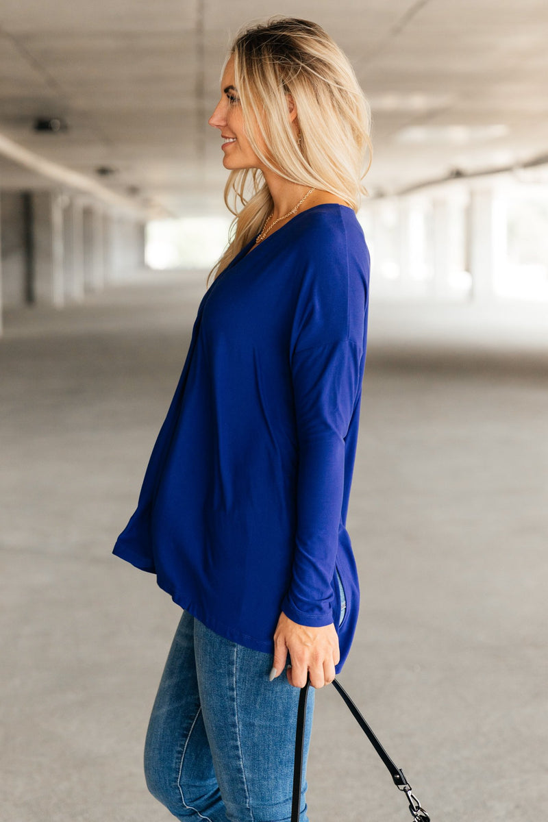 Royalty Blue V Neck Top