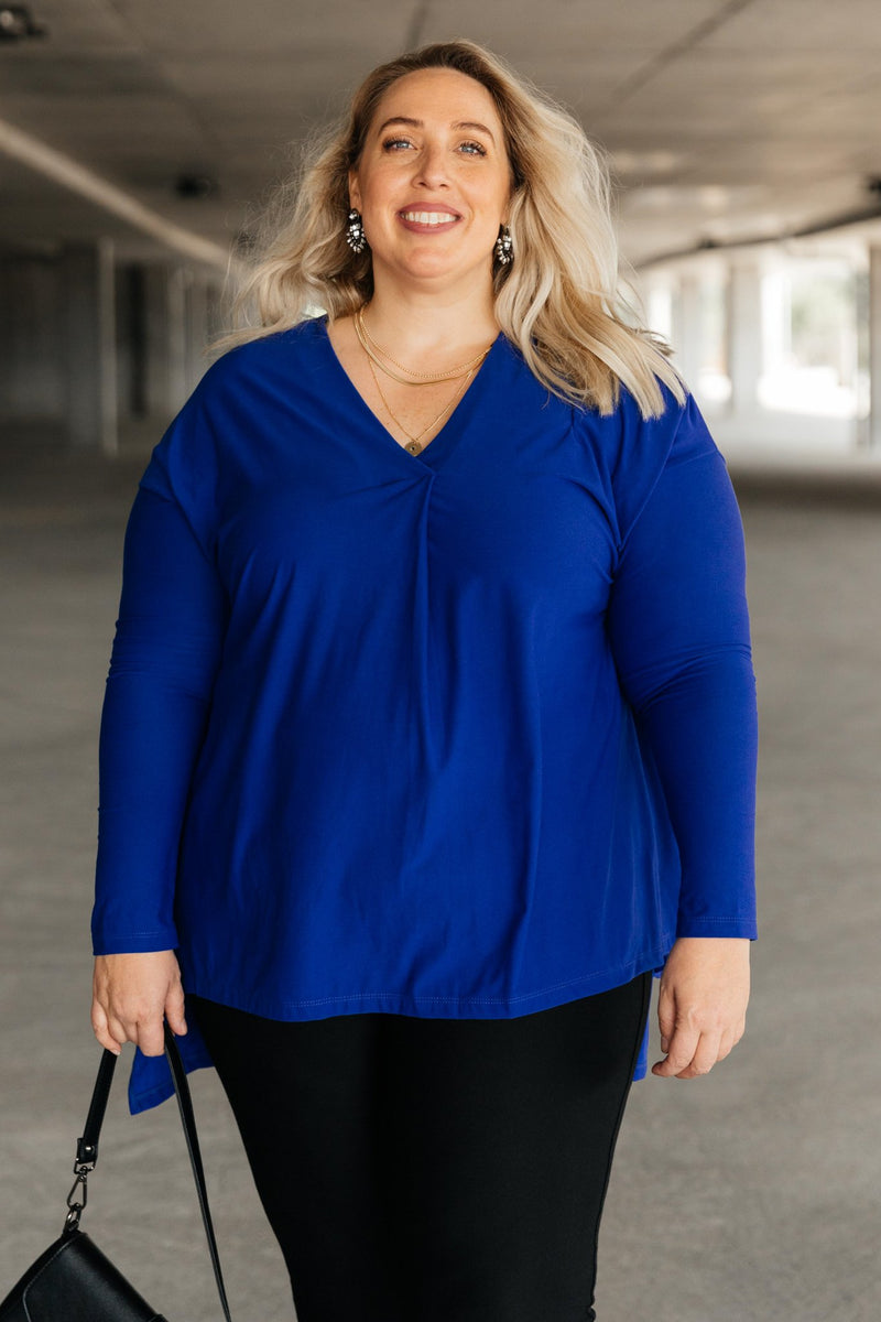 Royalty Blue V Neck Top