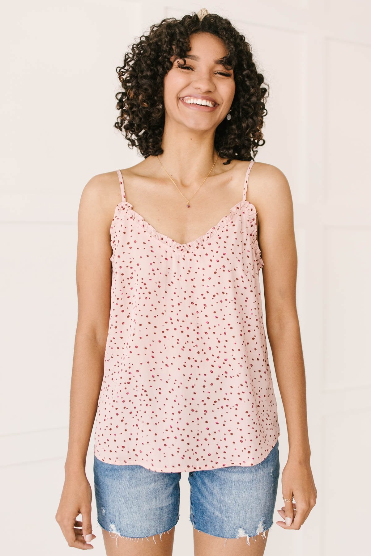 Ruffles & Dots Camisole In Pink