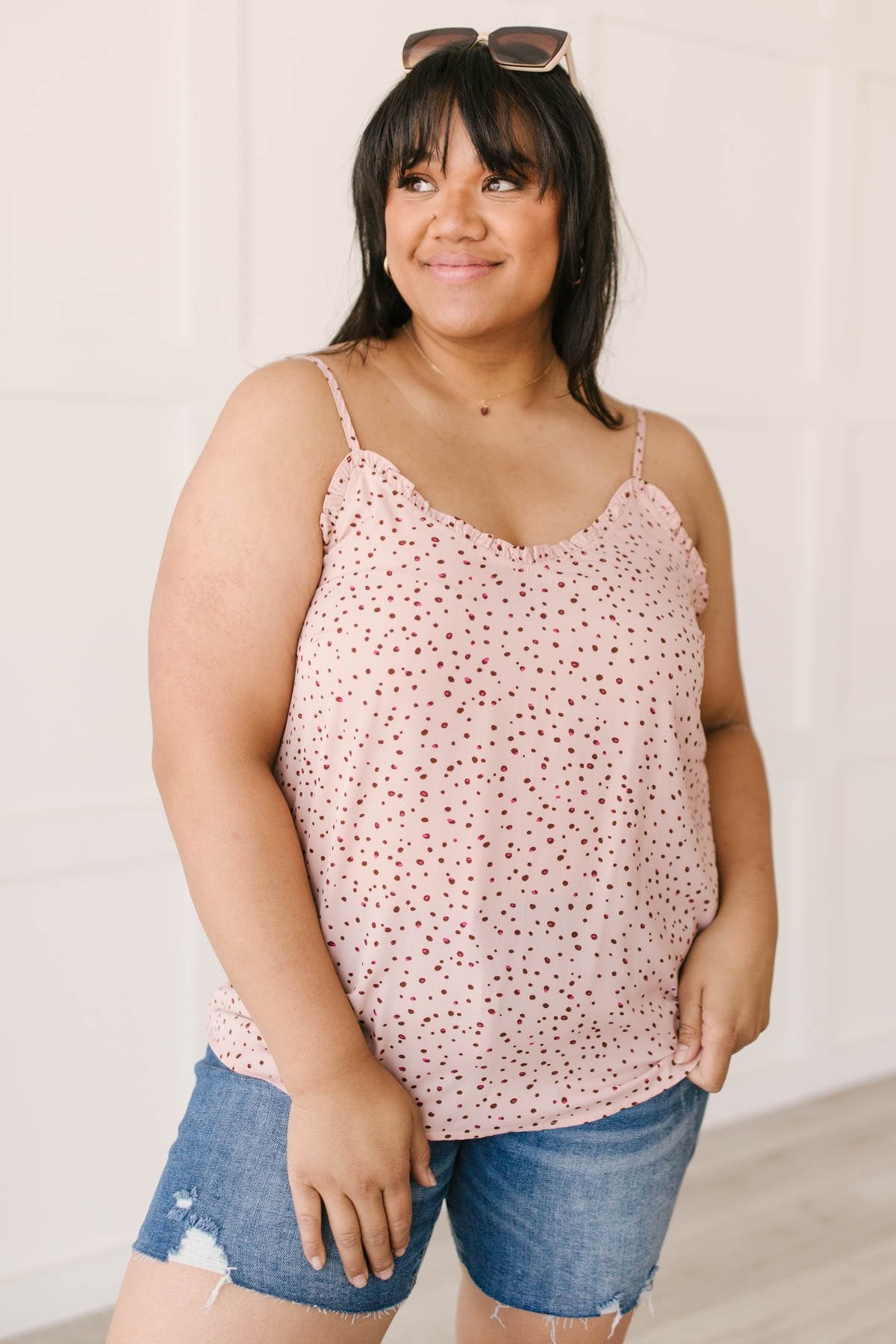 Ruffles & Dots Camisole In Pink