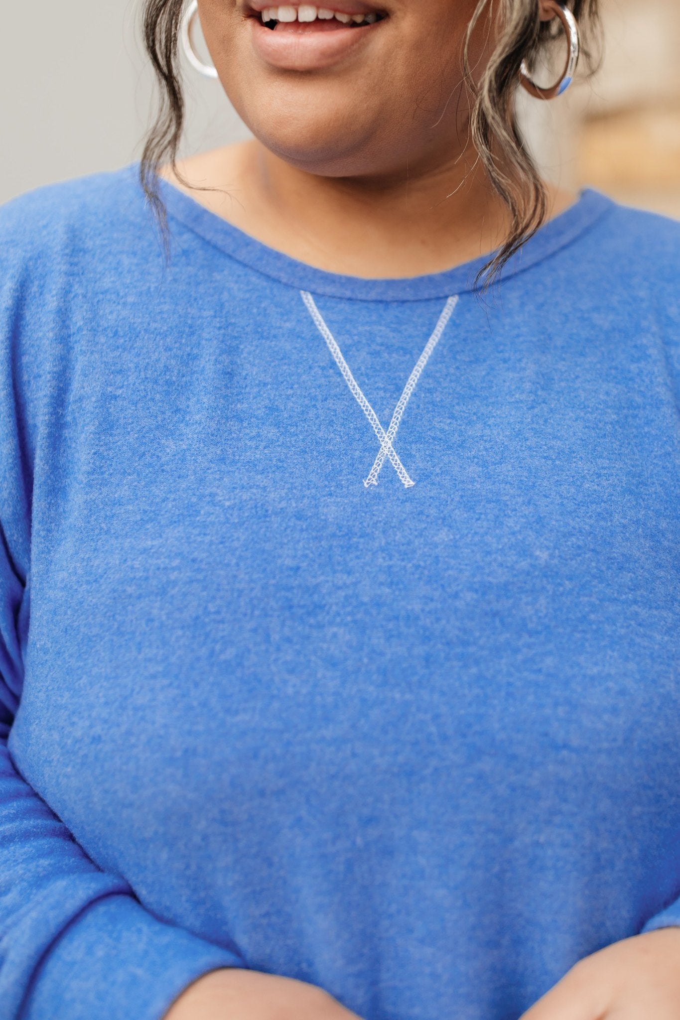 Sadie's Simple Sweater in Blue