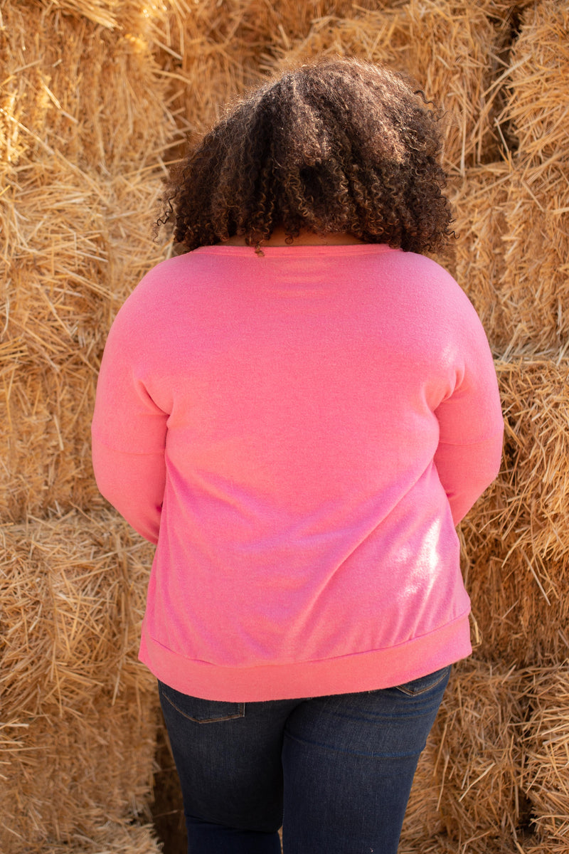 Sadie's Simple Sweater in Pink