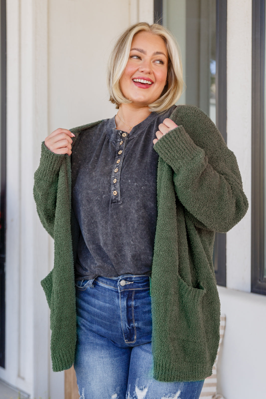 She's Alright Mineral Wash Sleeveless Henley