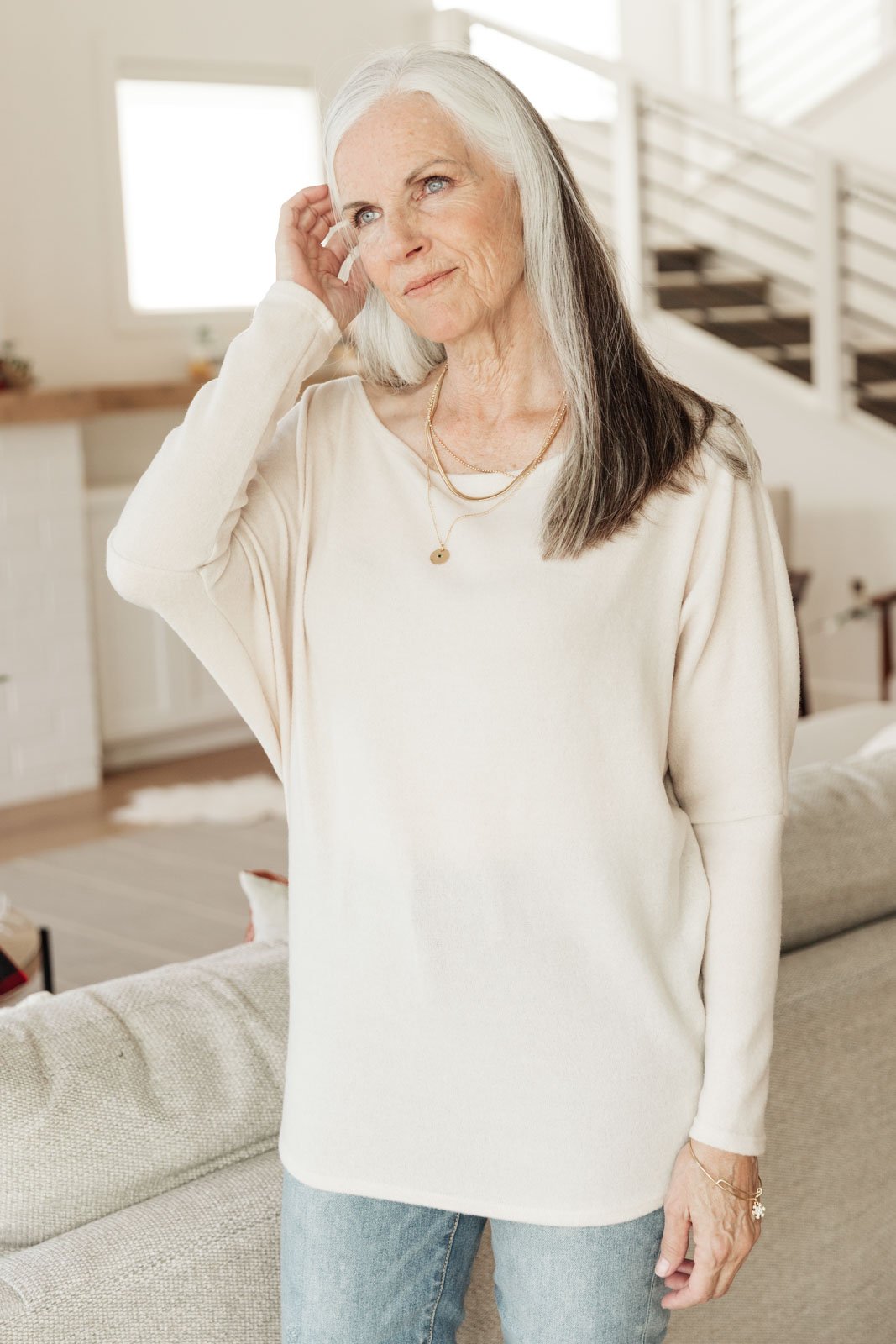 Snowed In Sweater in Ivory