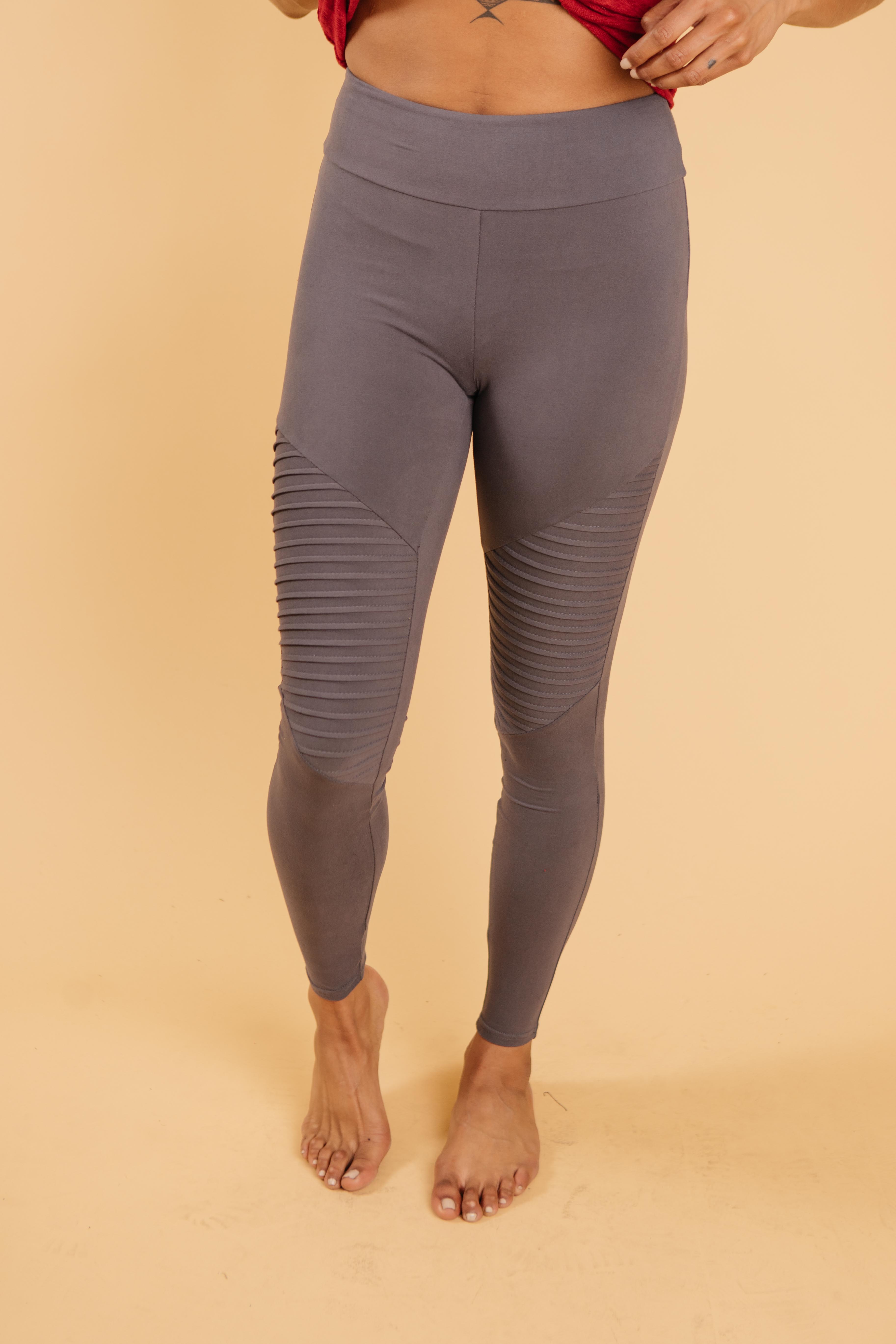 Soft As Butter Moto Leggings in Charcoal